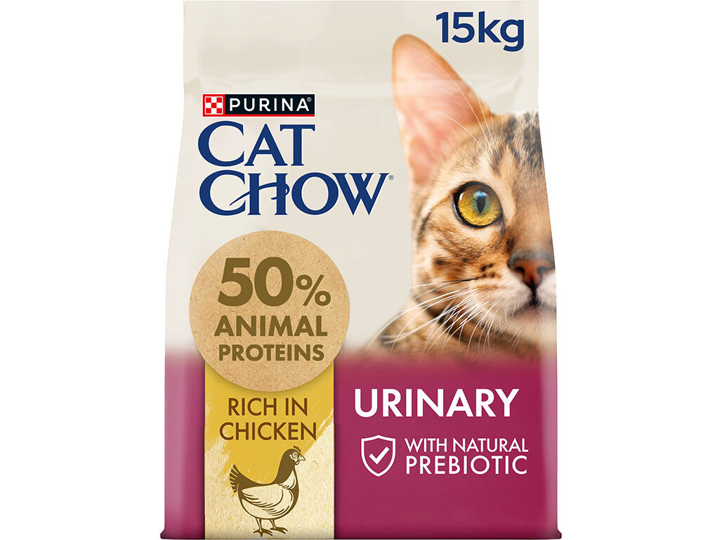 RA&Atilde;&Atilde;O PARA GATO ADULTO CAT CHOW TRATO URIN&Atilde;RIO 15KG
