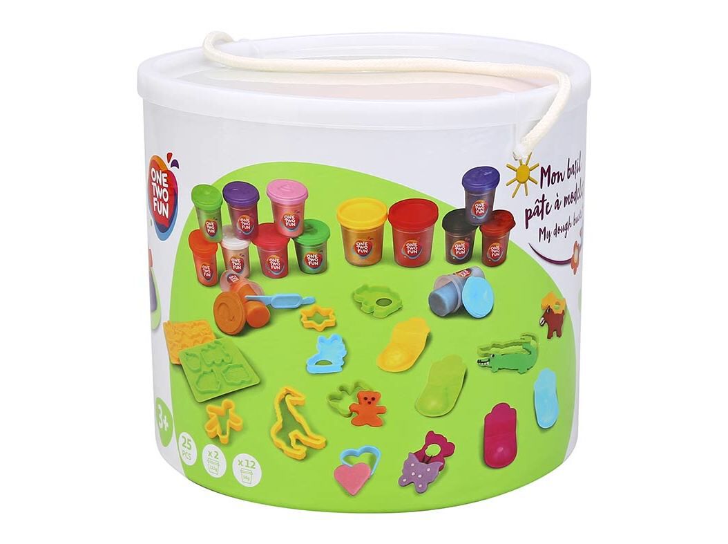 PASTA DE MOLDAR ONE TWO FUN 14 BOI&Otilde;ES + 25 ACESS&Oacute;RIOS