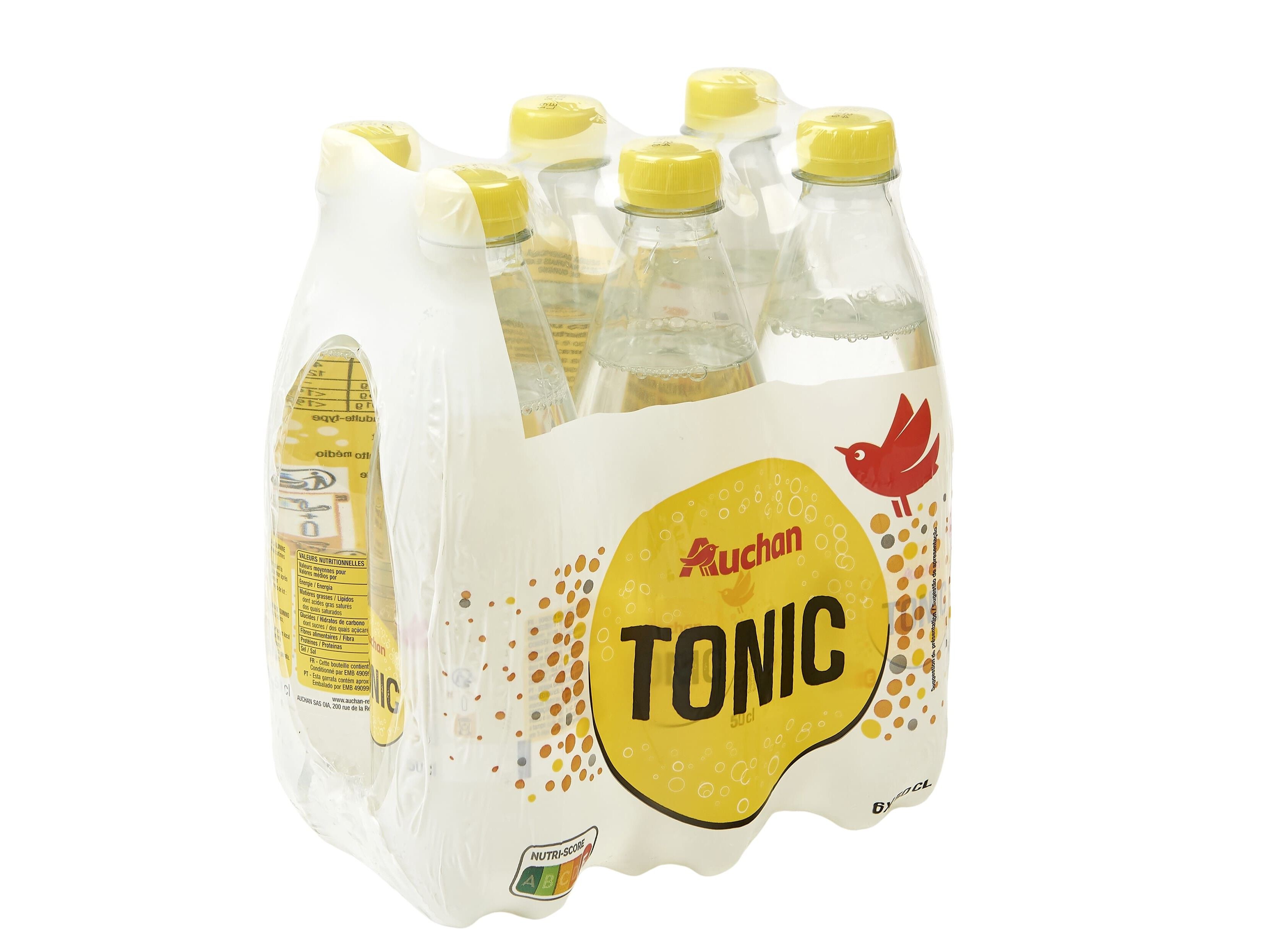 &Aacute;GUA T&Oacute;NICA AUCHAN GASEIFICADA 6X0.50L