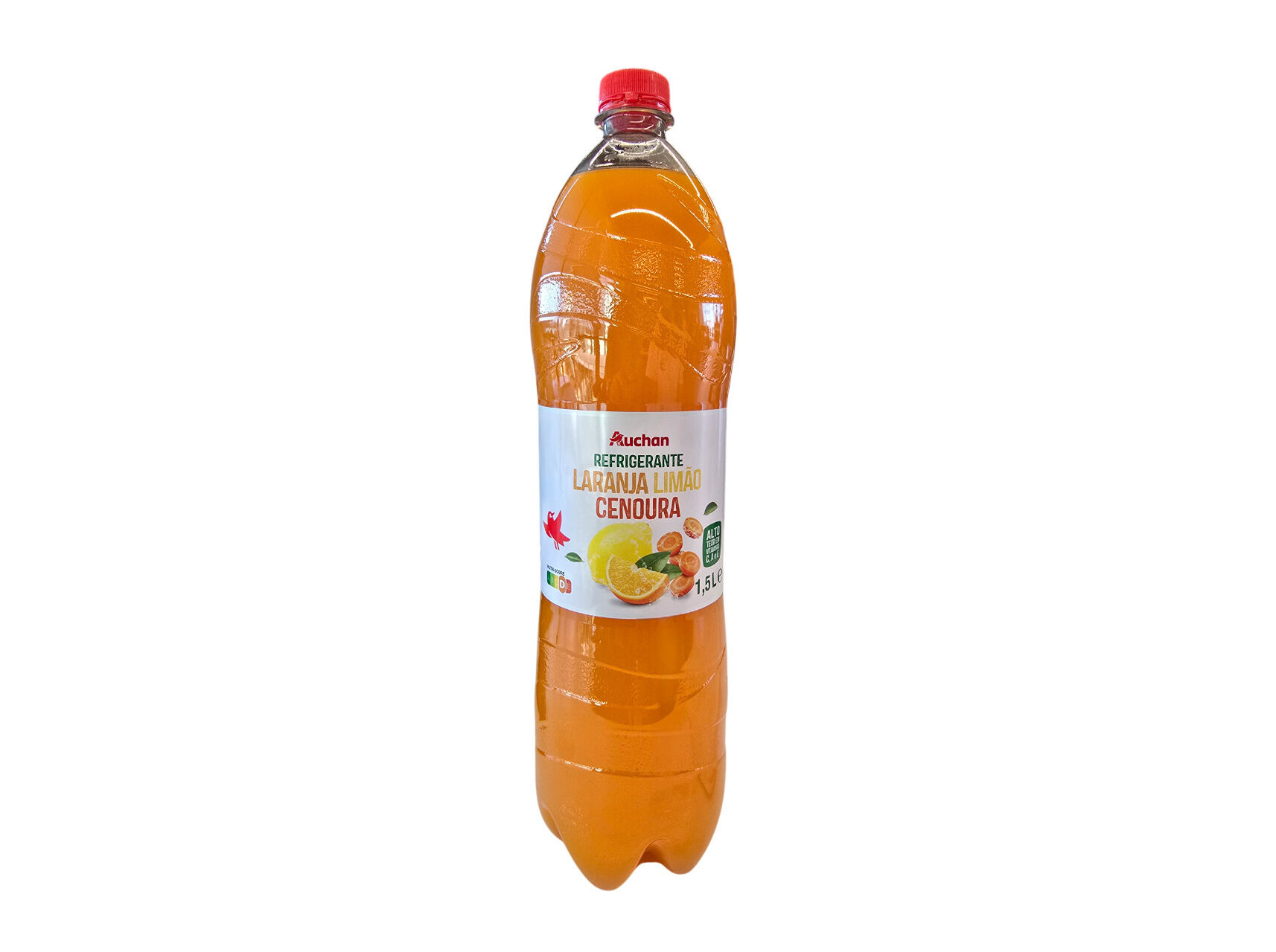 REFRIGERANTE SEM G&Aacute;S AUCHAN LARANJA LIM&Atilde;O CENOURA 1.5L image number 0