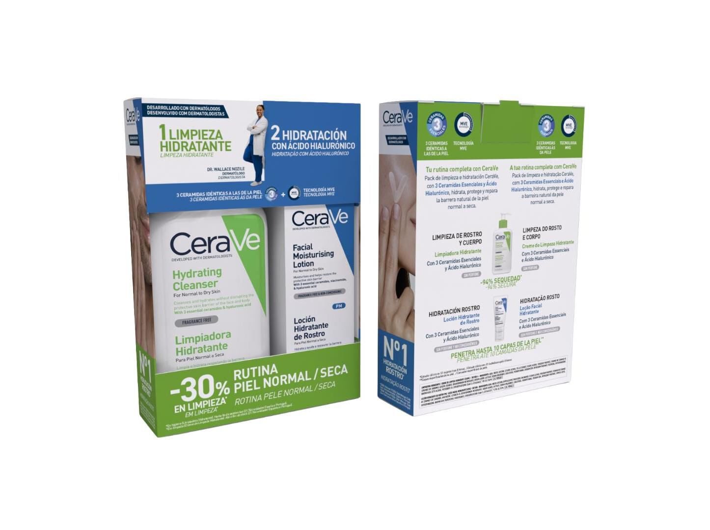 PACK ROTINA HIDRATA&Ccedil;&Atilde;O CERAVE PELE NORMAL/SECA 236+52ML image number 0