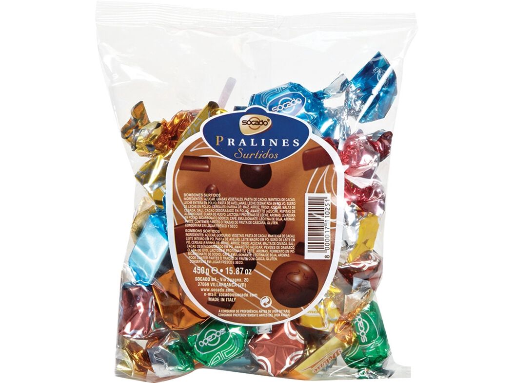 BOMBONS SOCADO PRALIN&Eacute;S SORTIDOS 450G image number 0