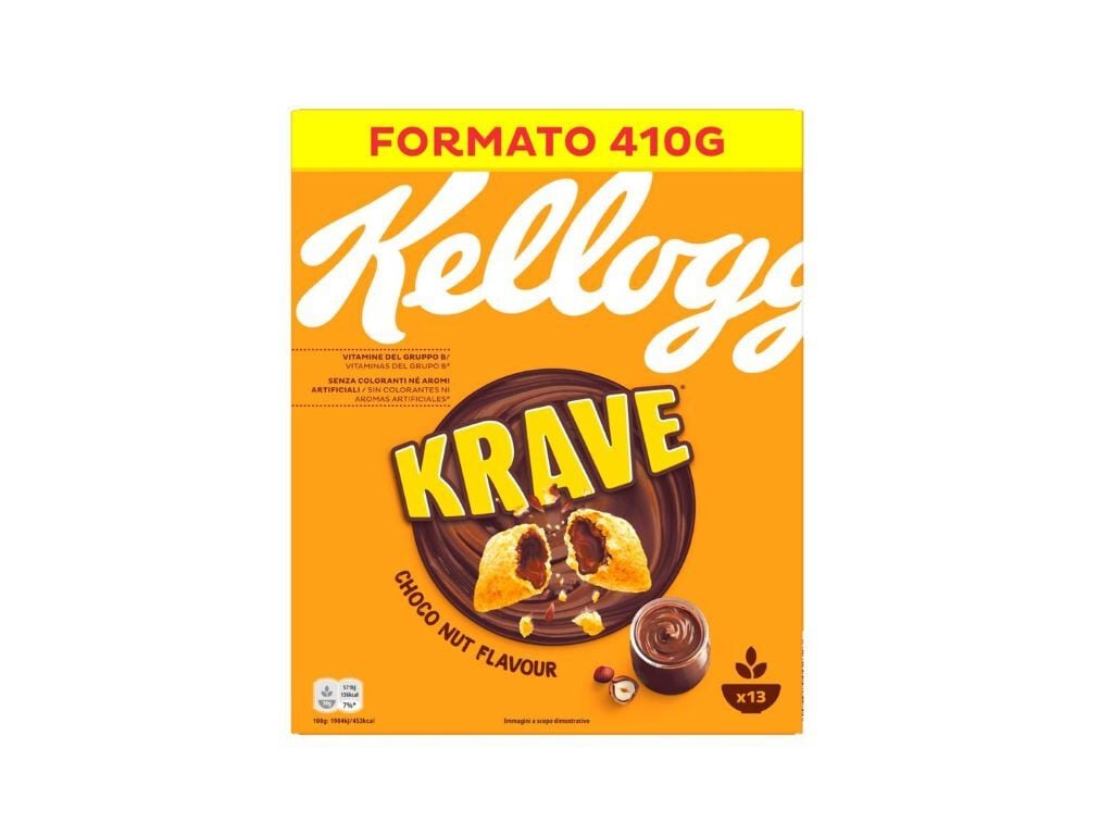 CEREAIS KELLOGG'S KRAVE CHOCO AVEL&Atilde; 410 G image number 0