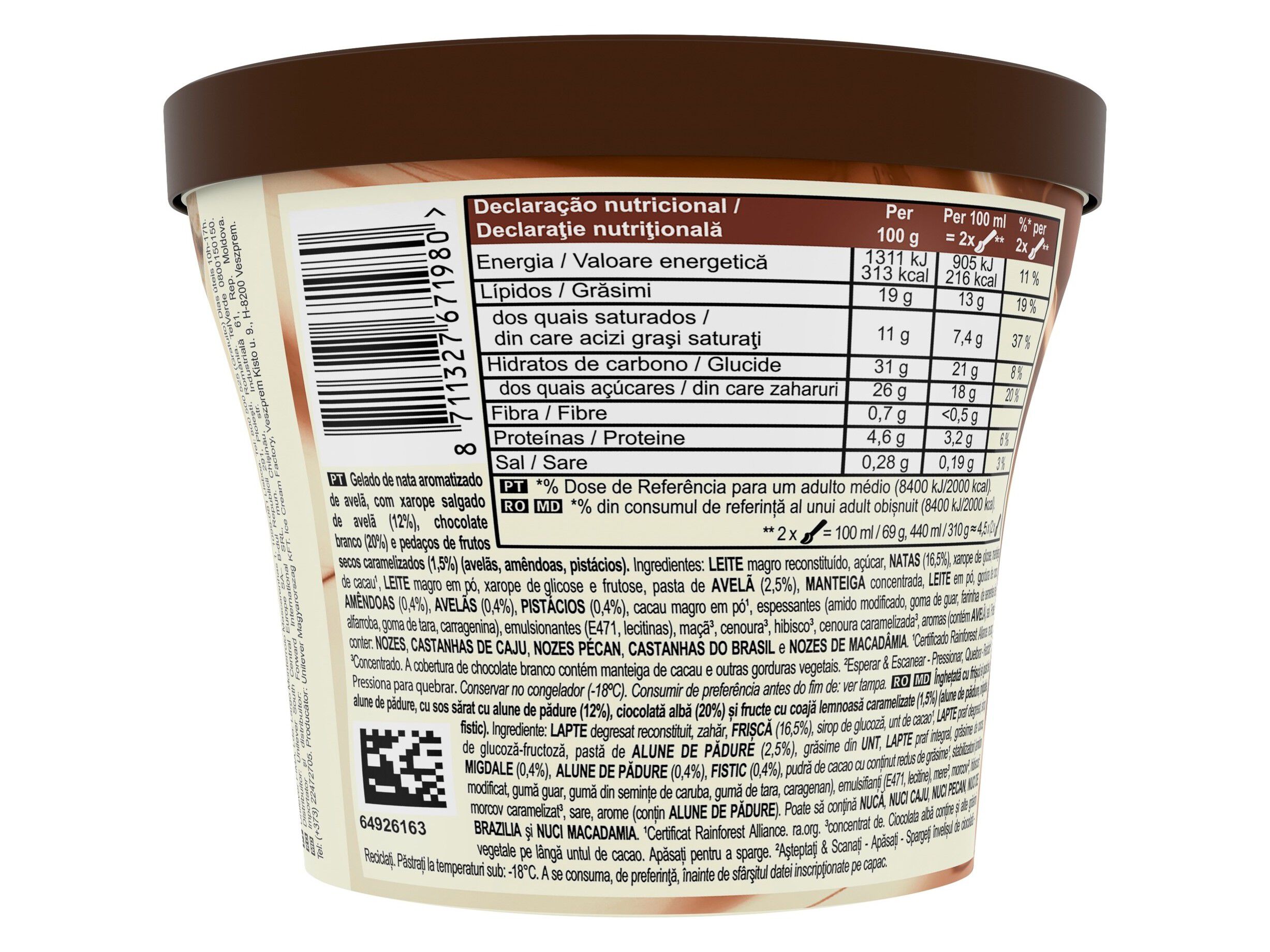GELADO PINT MAGNUM DOUBLE AVEL&Atilde; 440ML image number 1