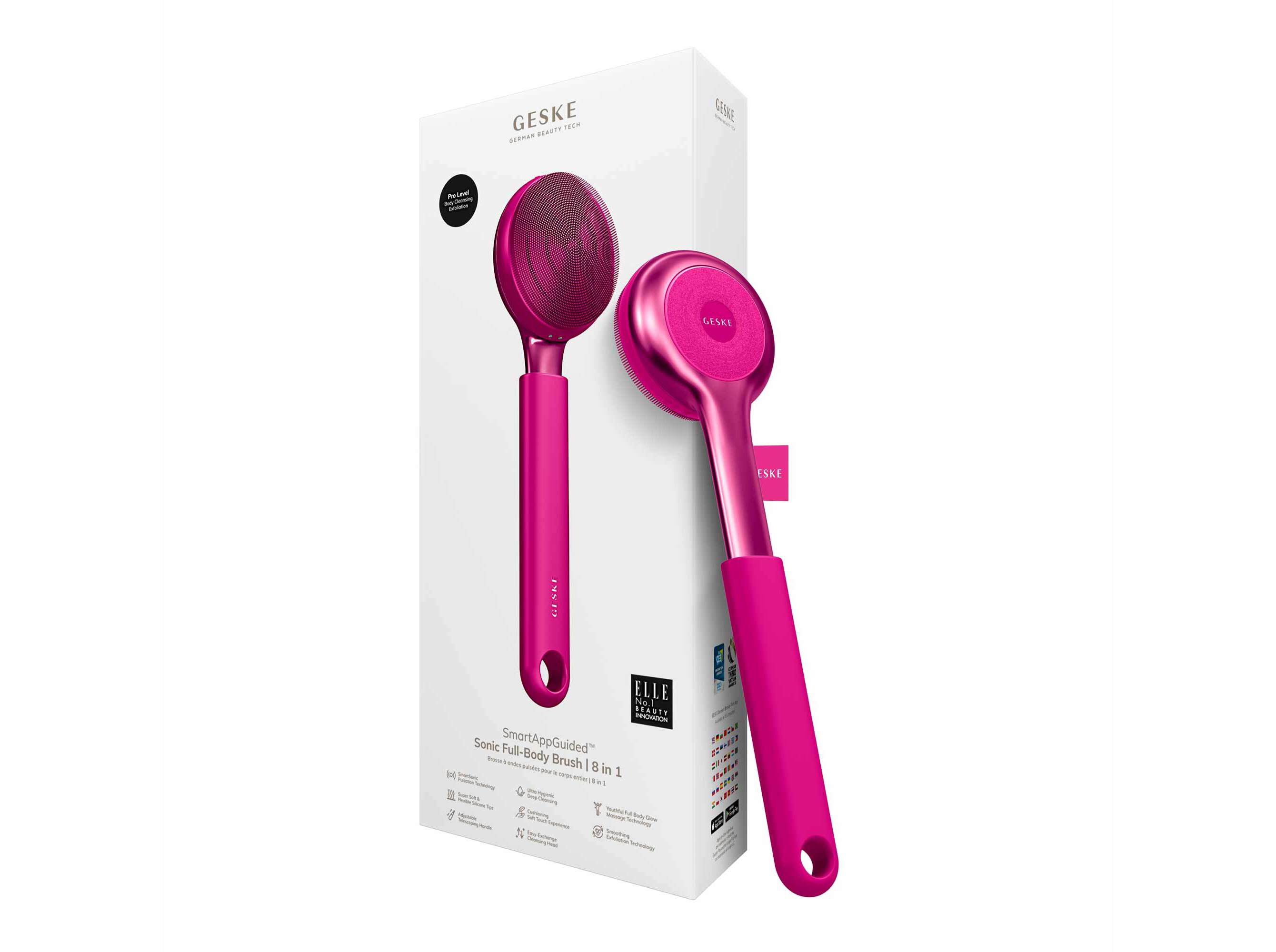 escova sãnica geske full body 8em1 magenta