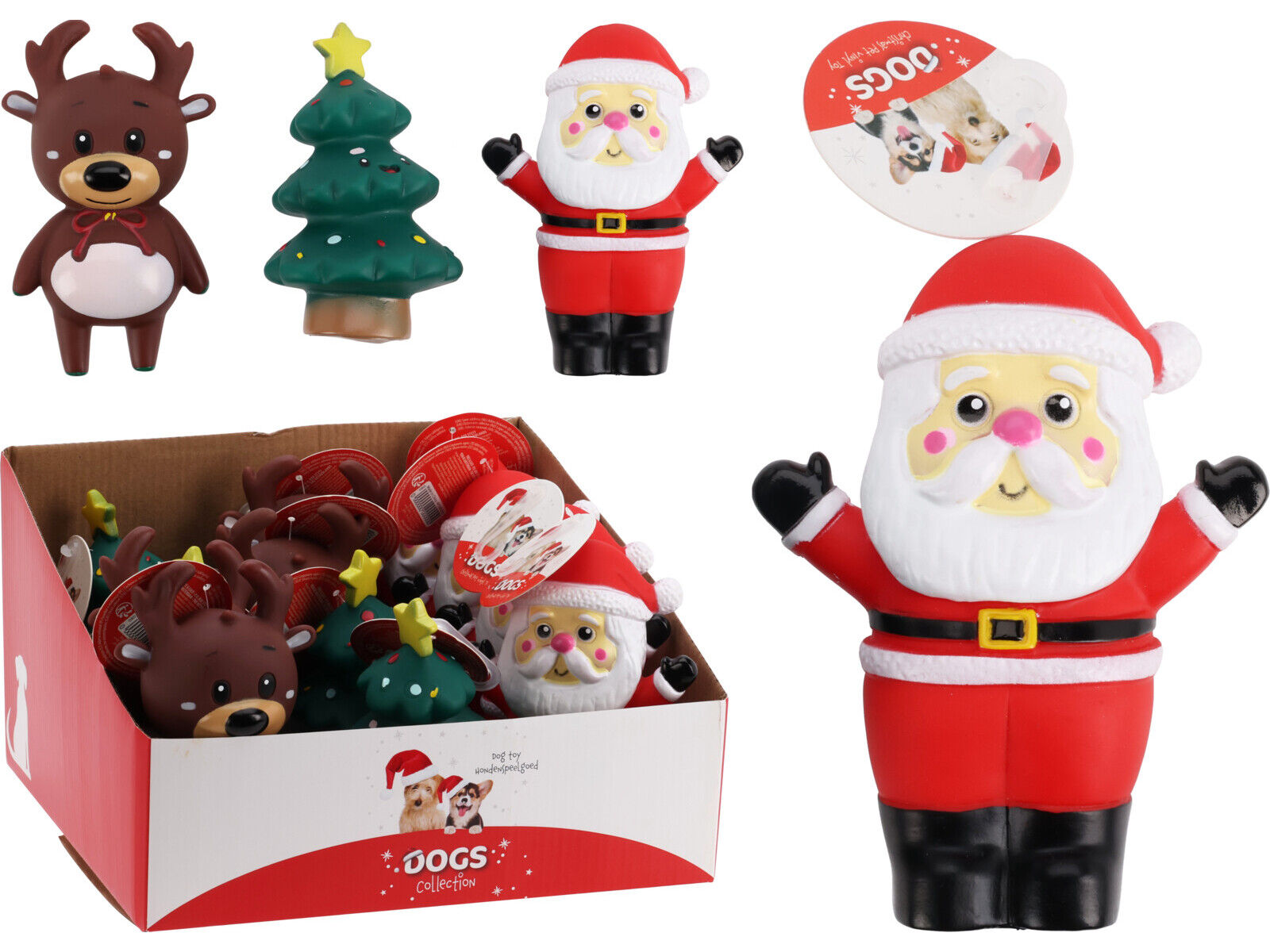 BRINQUEDO C&Atilde;O DOGS COLLECTION NATAL VINIL MODELOS SORTIDOS image number 1