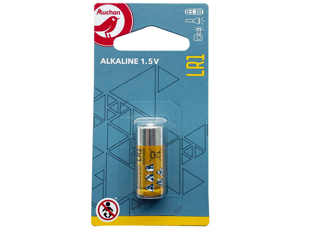 PILHA ALCALINA AUCHAN LR1 1 PC image number 0