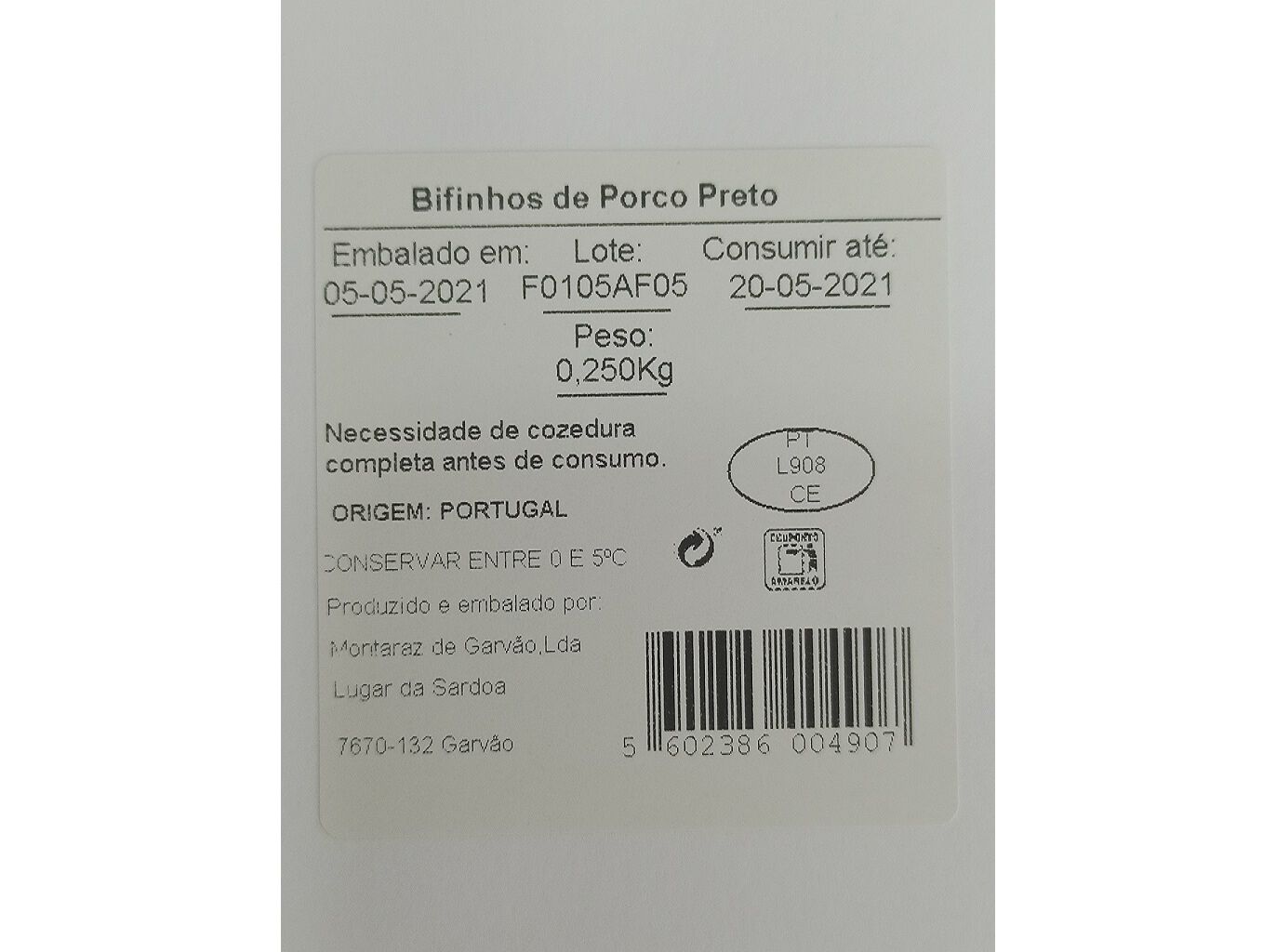 BIFINHOS PORCO PRETO AUCHAN CULTIVAMOS O BOM 250GR image number 1