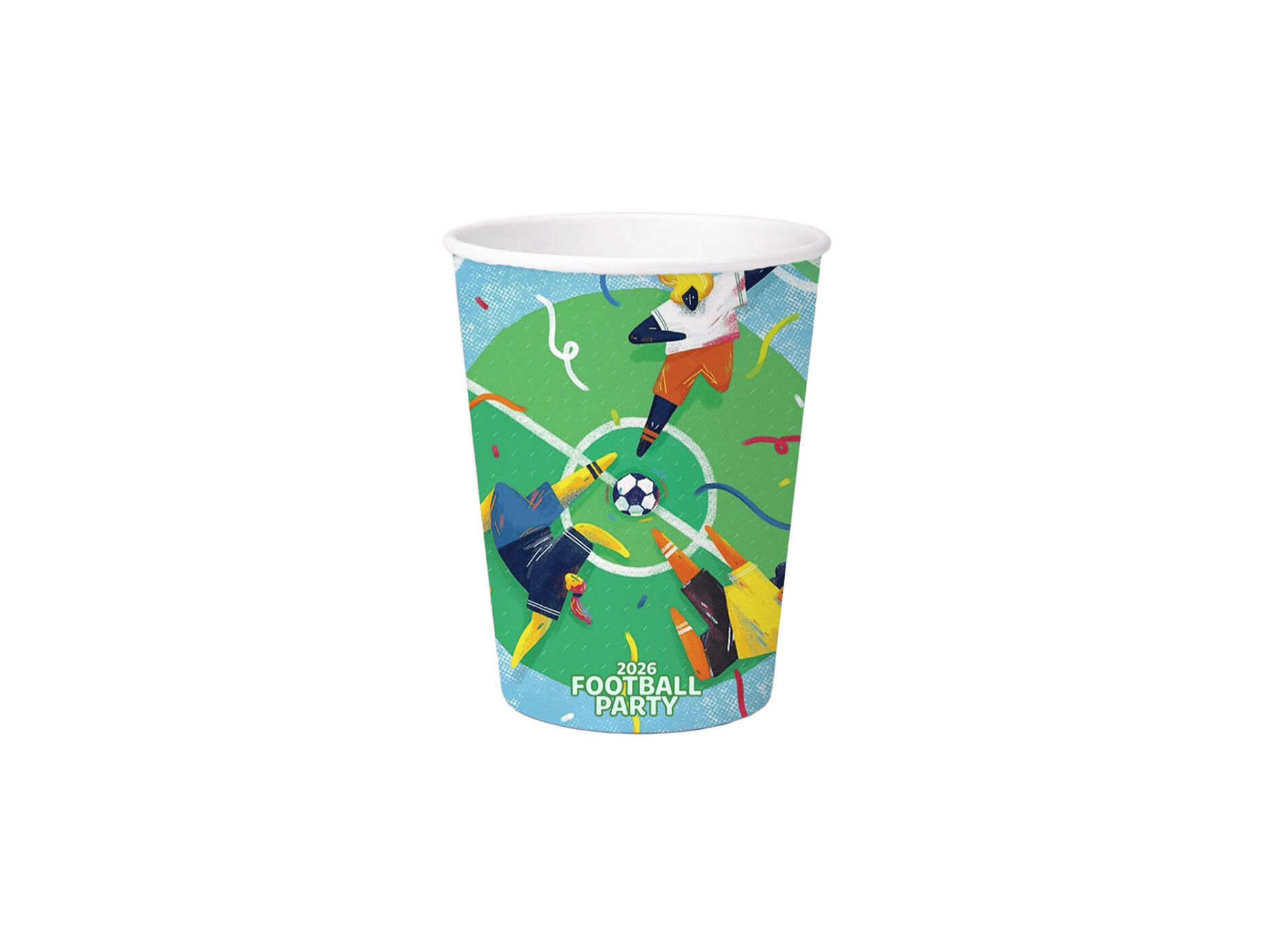 COPOS DESCARTAVEIS FOOTBALL PARTY CART&Atilde;O 350ML 6 UNIDADES