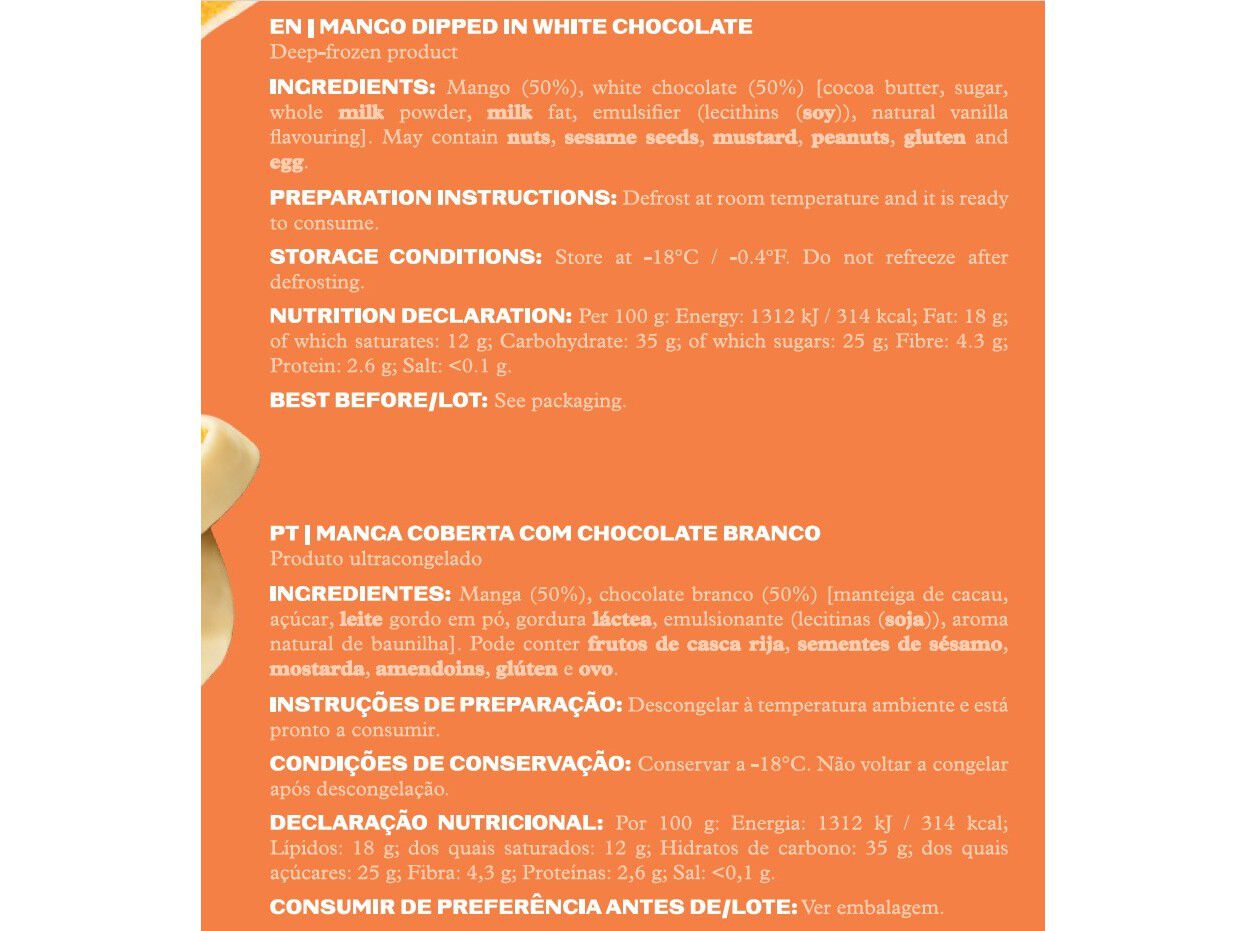 DIPS MANGA ROLO COBERTA COM CHOCOLATE BRANCO 150G image number 1