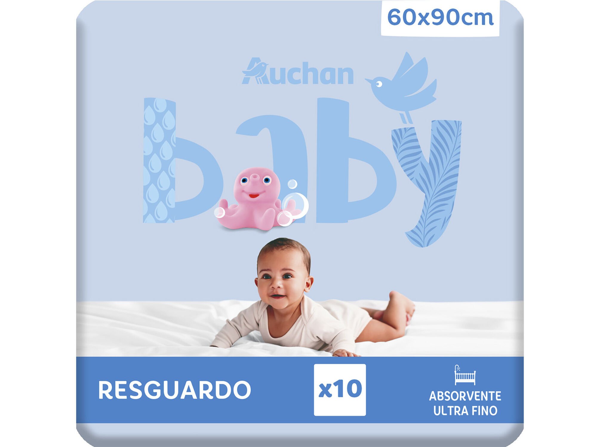 RESGUARDOS AUCHAN BABY PARA BER&Ccedil;O 60X90CM 10UN