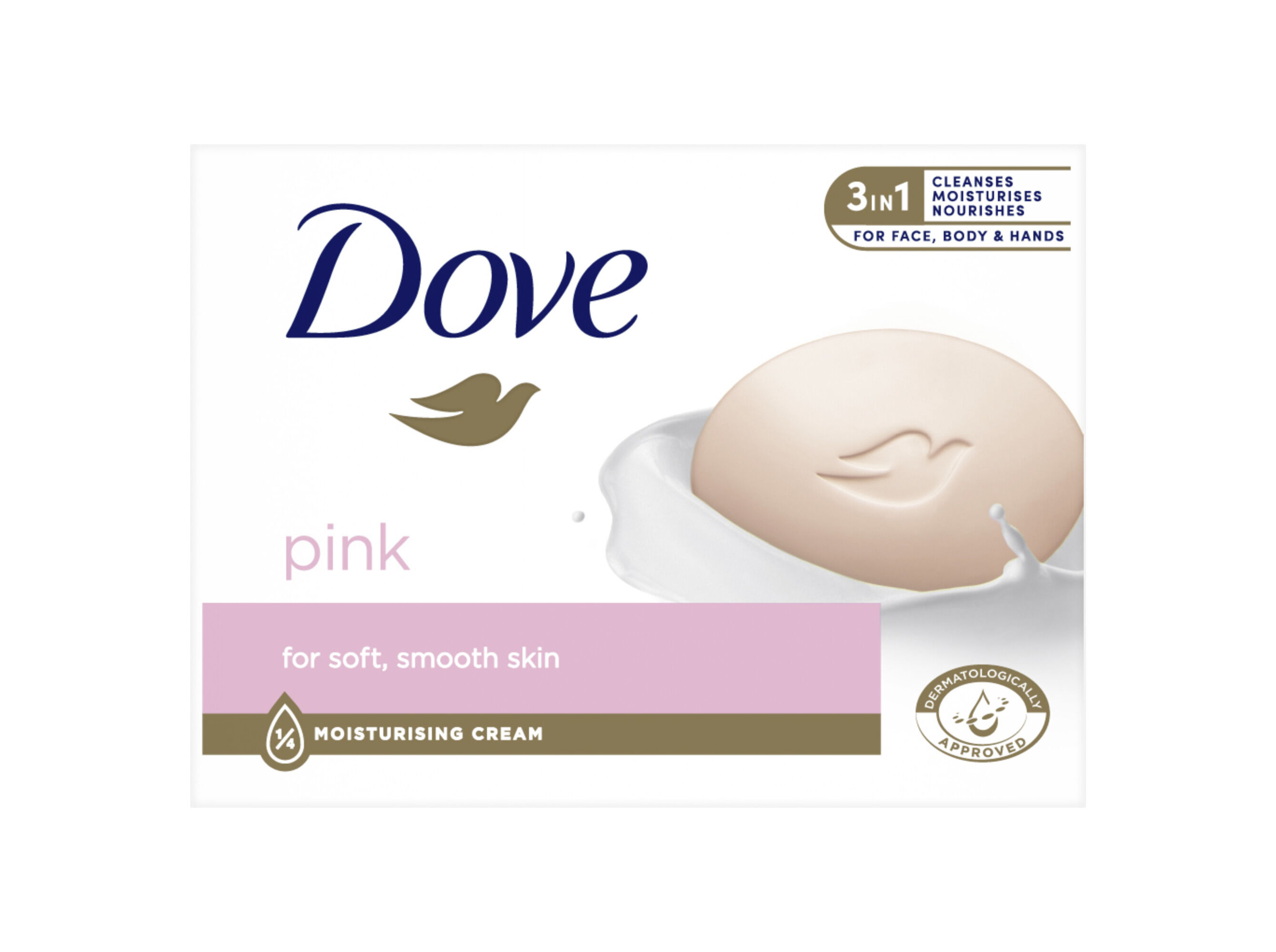 SABONETE S&Oacute;LIDO DOVE PINK 90G
