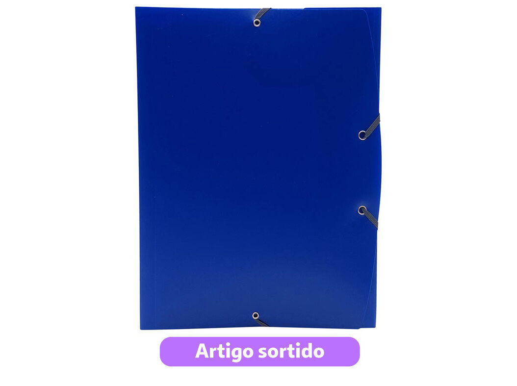 CAPA COM EL&Aacute;STICOS POLEGAR EM PL&Aacute;STICO A4 CORES SORTIDAS image number 1