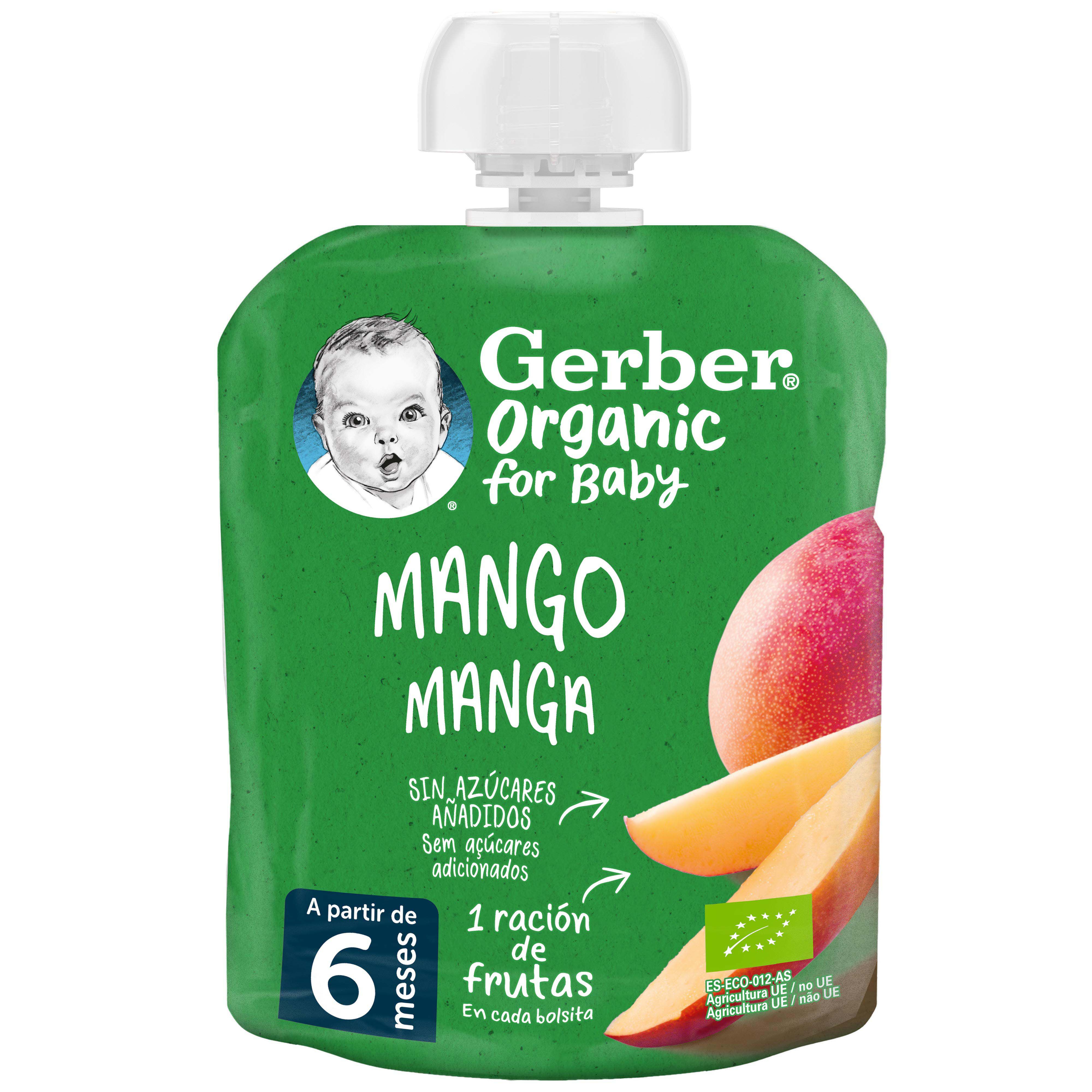 SAQUETA FRUTA GERBER BIO MANGA 90G