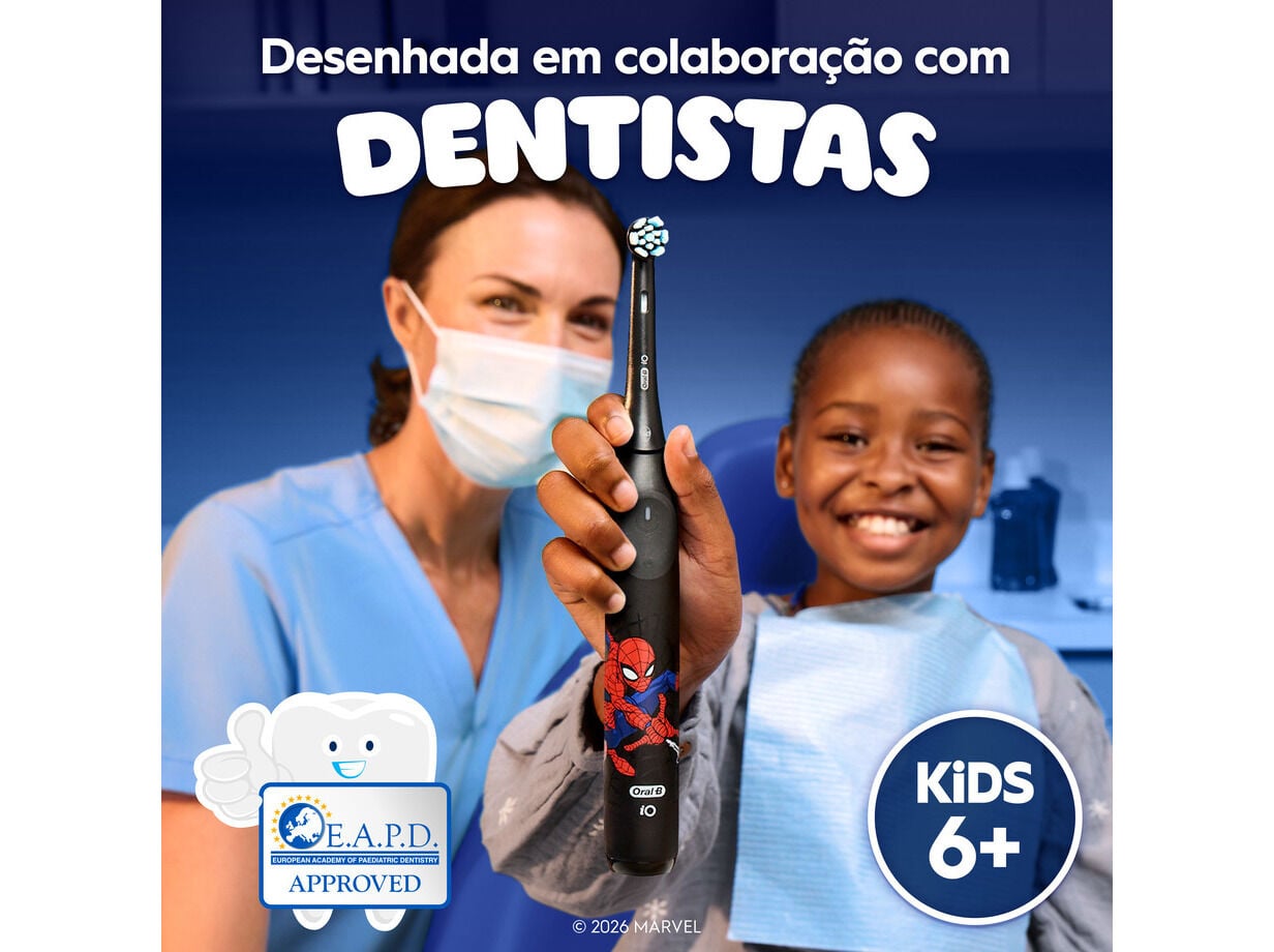 ESCOVA EL&Eacute;CTRICA IO ORAL-B KIDS 6+ SPIDERMAN 1UN image number 2