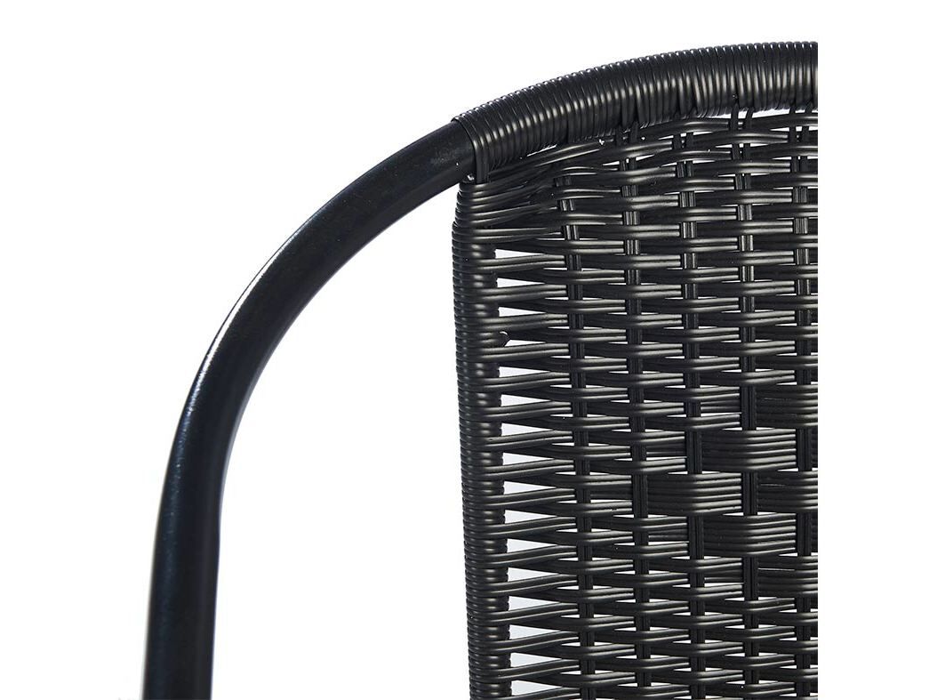 CADEIRA BISTRO GARDENSTAR METAL RATTAN PRETO 58X53X75CM image number 2