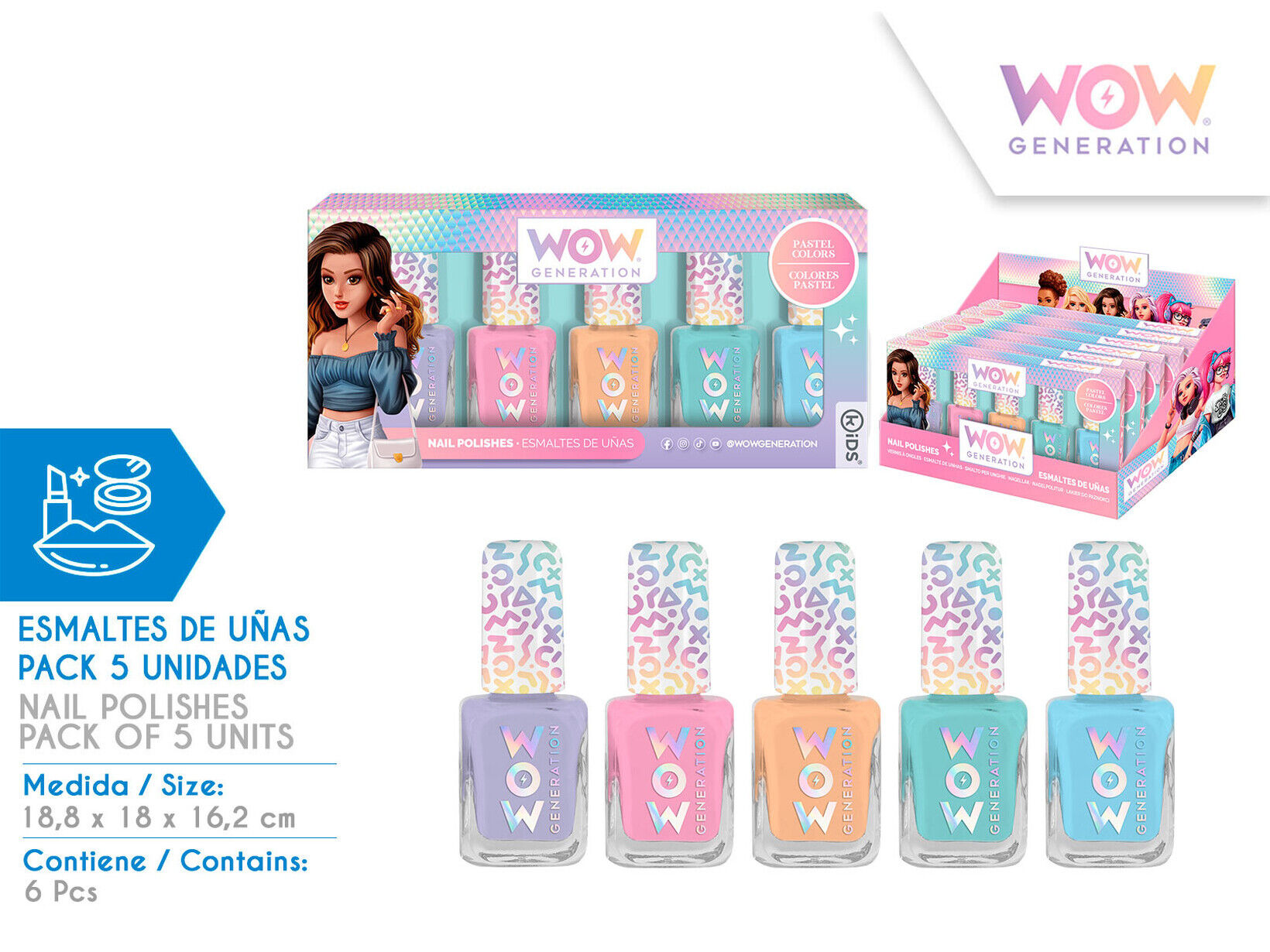 VERNIZ WOW PACK 5 UNIDADES image number 0