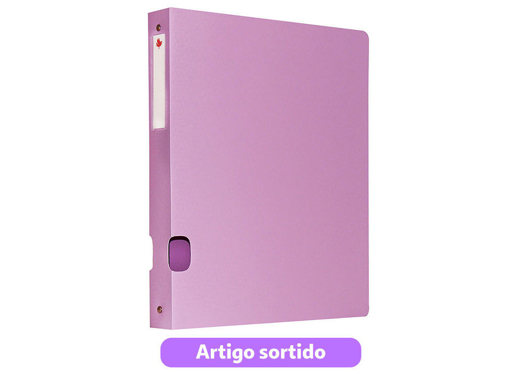 DOSSIER A4 4 ARGOLAS AUCHAN PL&Aacute;STICO 40MM PASTEL CORES SORTIDAS image number 3