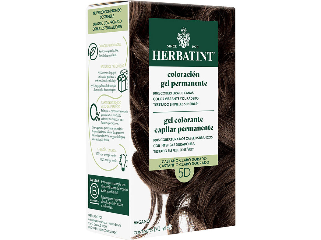 COLORA&Ccedil;&Atilde;O HERBATINT CASTANHO CLARO DOURADO D5 150ML image number 0