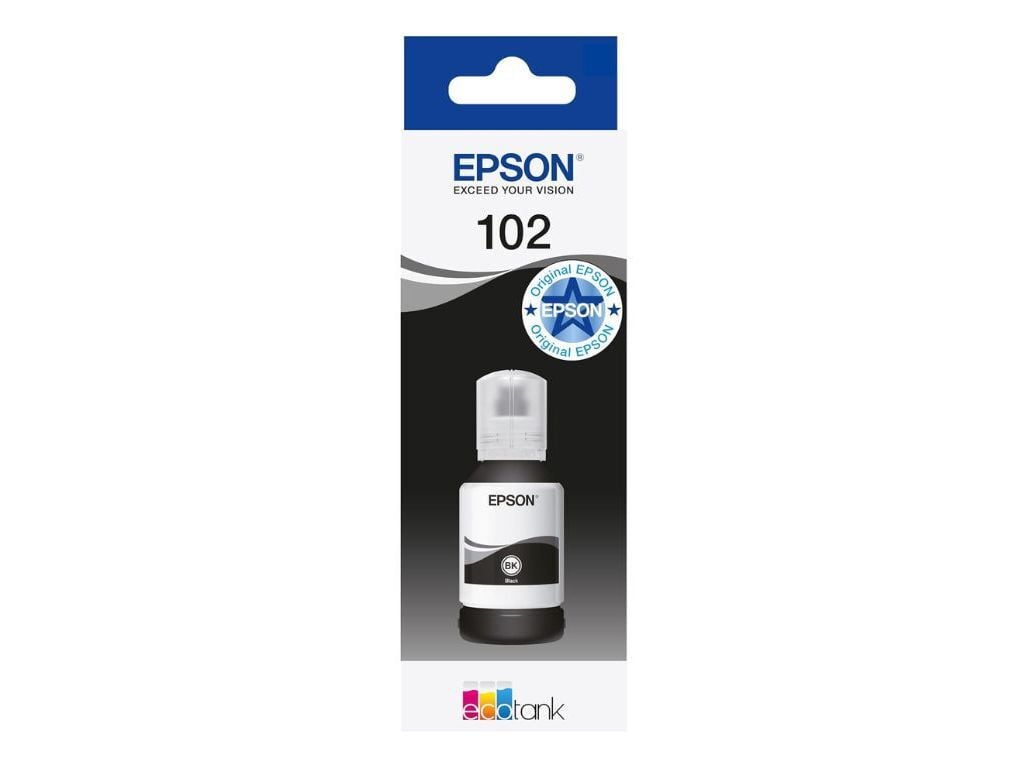 TINTA ORIGINAL EPSON 102 ECOTANK PRETO 127ML