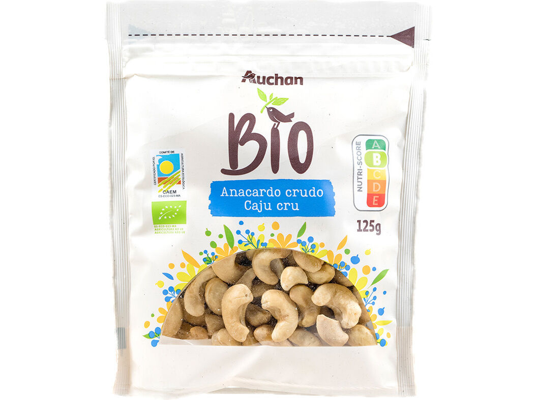 CAJ&Uacute; AUCHAN BIO CRU 125 G