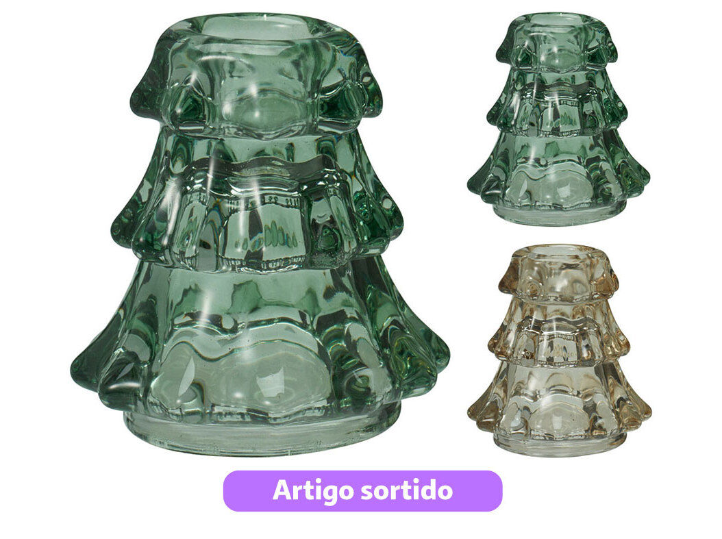 SUPORTE DE VELA 7X7X7.6CM CORES SORTIDAS image number 0