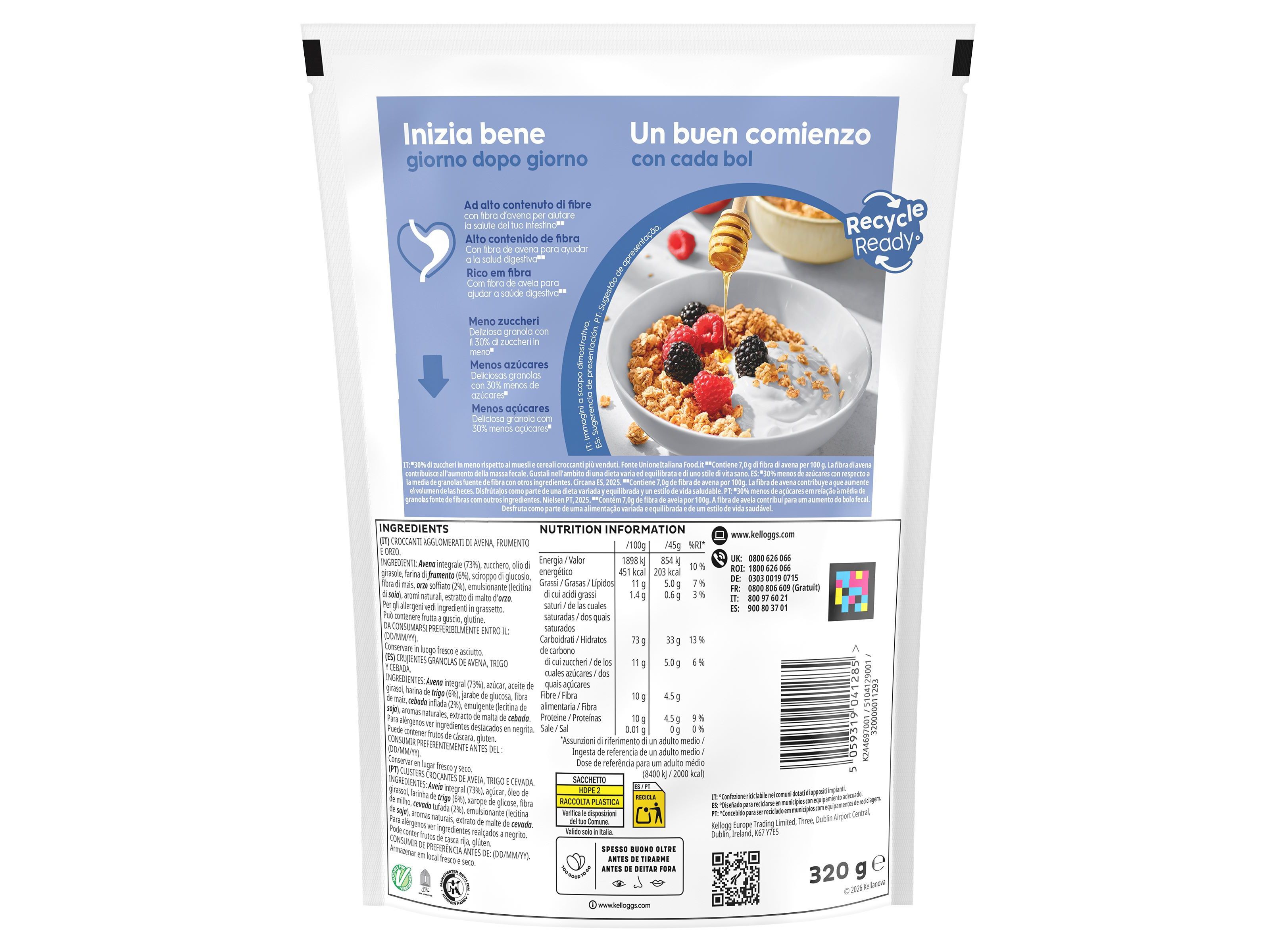 GRANOLA KELLOGG'S SPECIALK NATURAL 320G image number 1