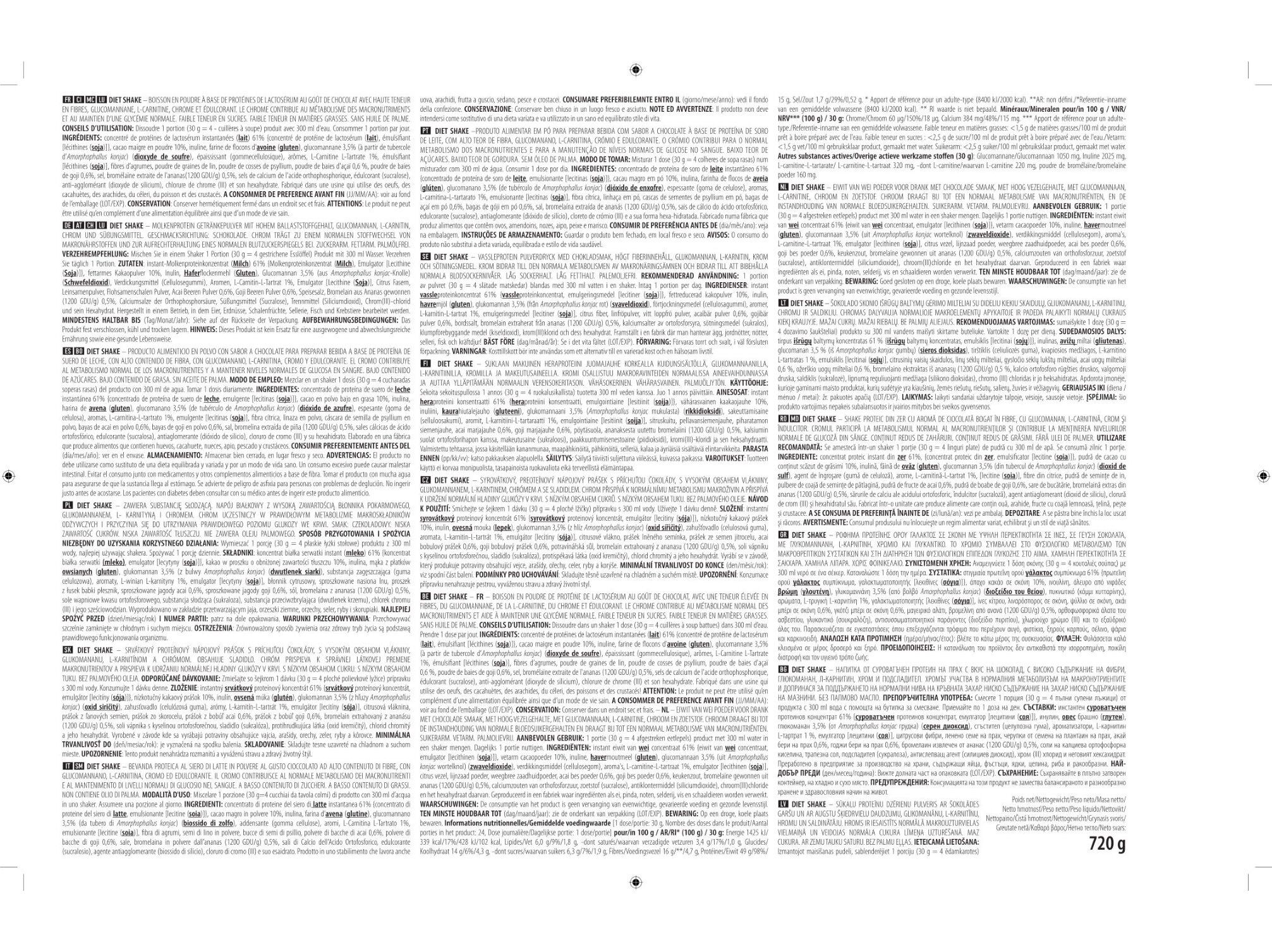 BATIDO DIETA BIOTECH USA CHOCOLATE 720G image number 1