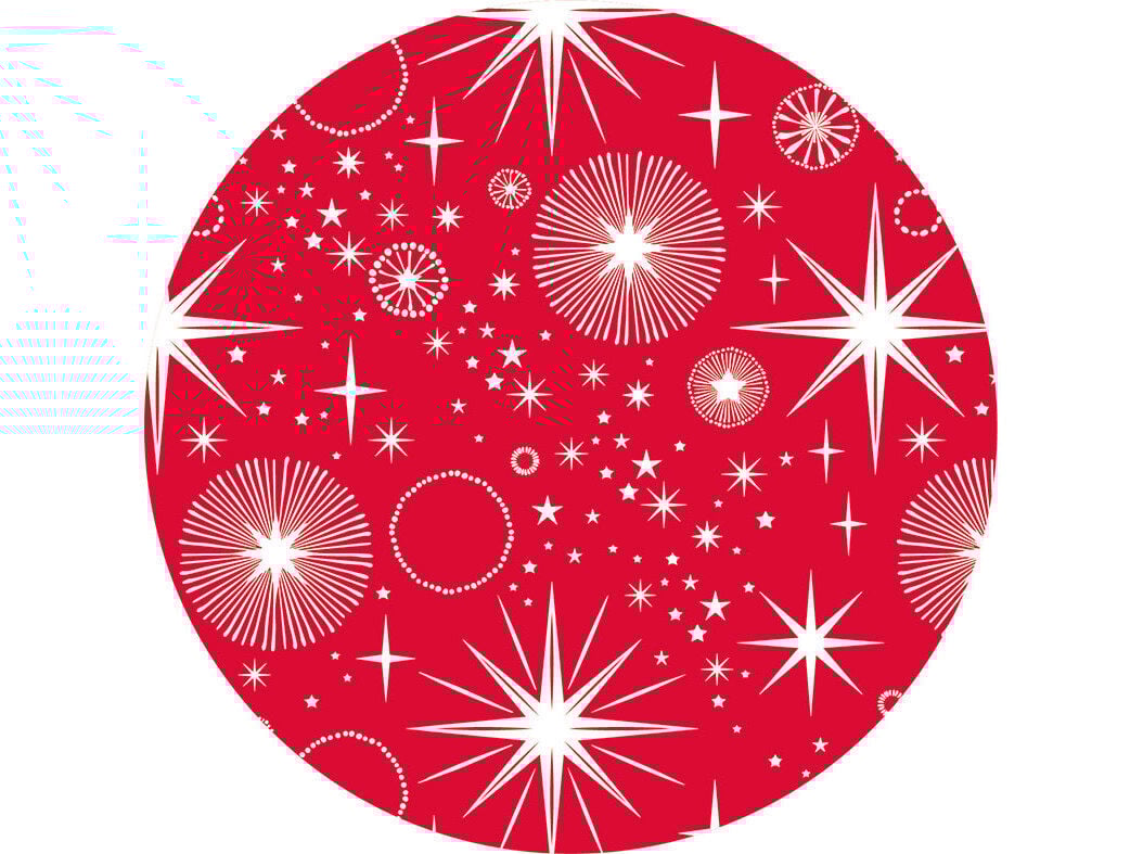 PRATO CART&Atilde;O ACTUEL VERMELHO STARS 23CM PACK 10 UNIDADES