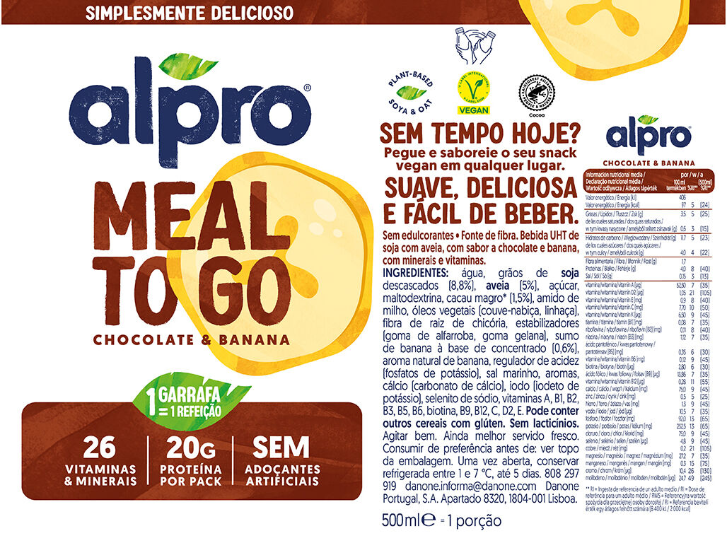 YOFU L&Iacute;QUIDO ALPRO MEAL TO GO CHOCOLATE BANANA 500ML image number 1