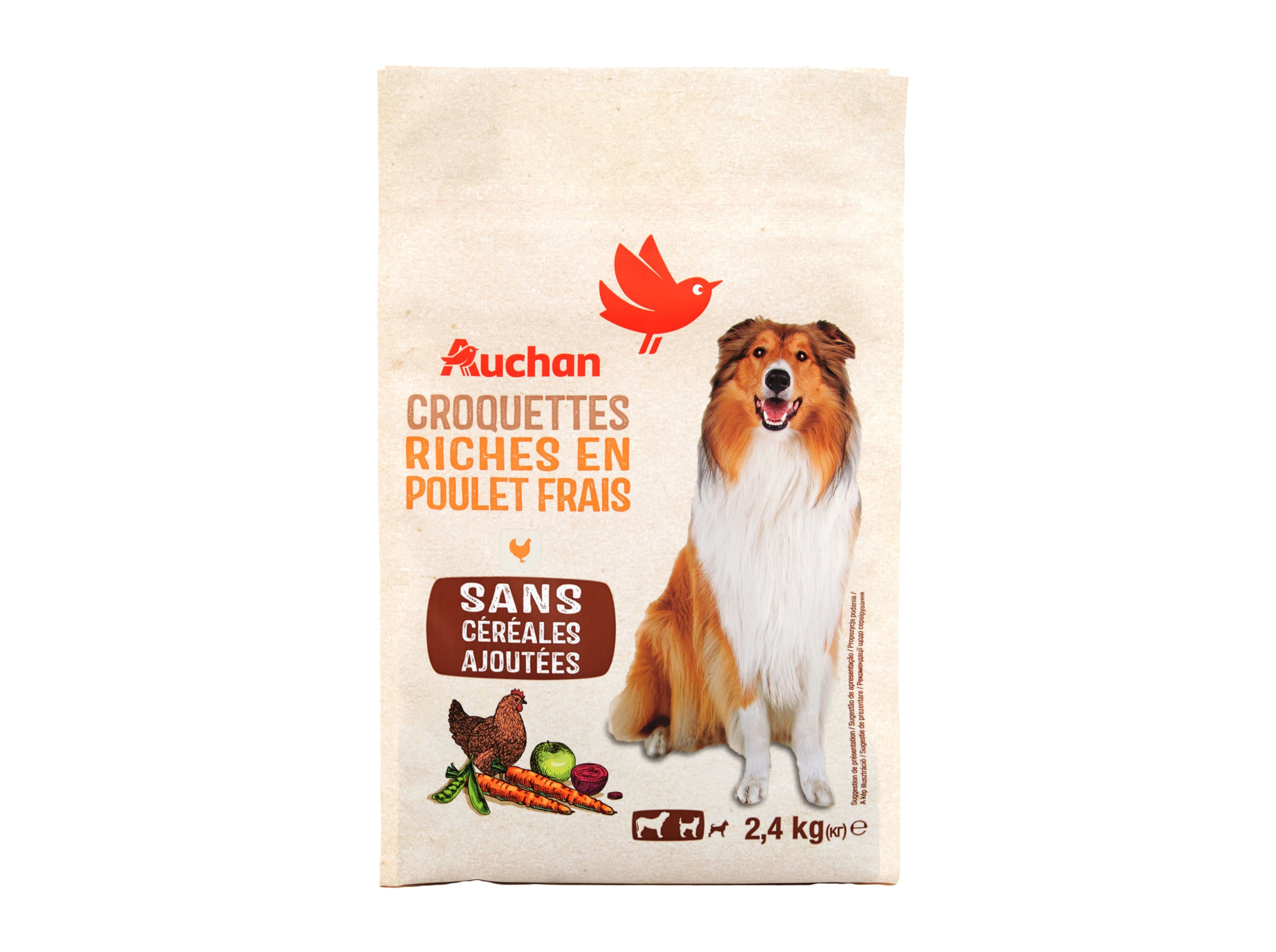 RA&Ccedil;&Atilde;O PARA C&Atilde;O AUCHAN NATURAL RICO EM FRANGO FRESCO SEM CEREAIS ADICIONADOS 2.4KG image number 0