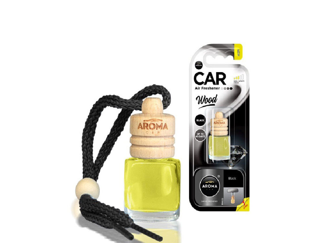 AMBIENTADORES AUTO AROMA CAR WOOD DENIM BLACK 6ML image number 0
