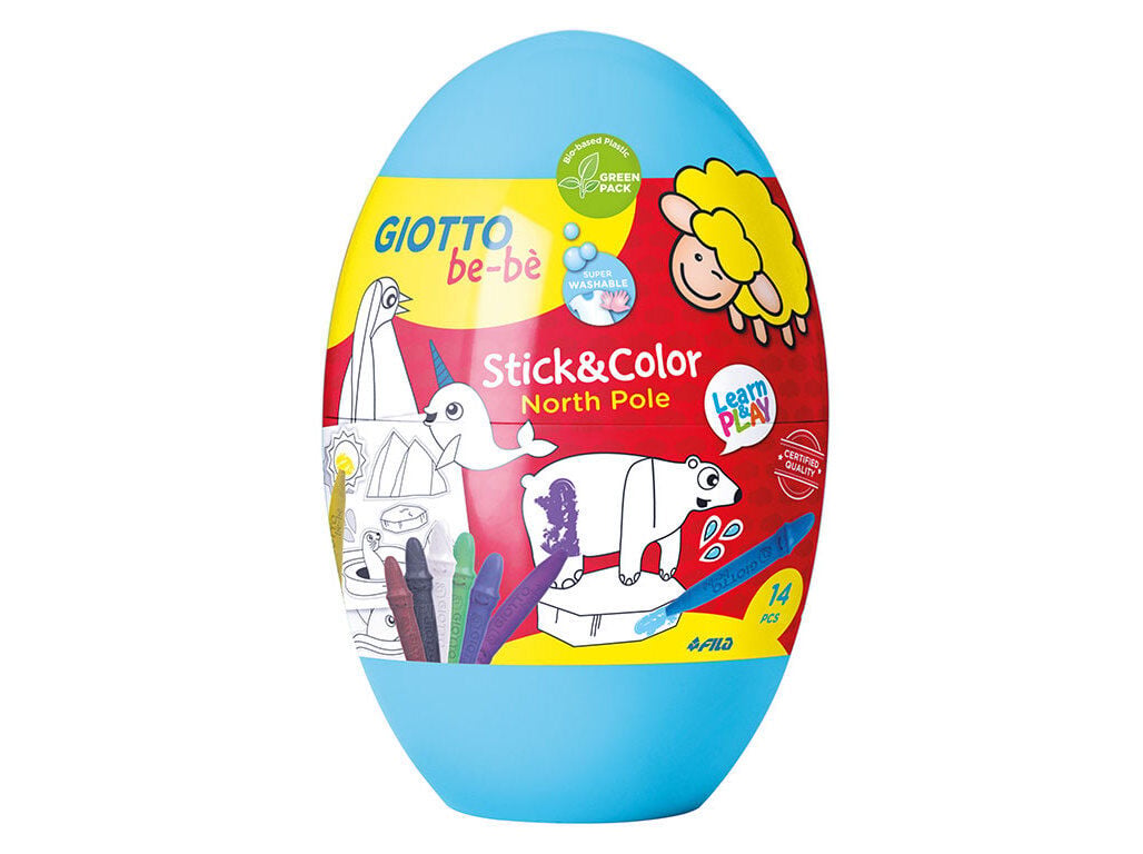 CONJUNTO GIOTTO BE-B&Eacute; STICK AND COLOR EGG MODELOS SORTIDOS image number 1