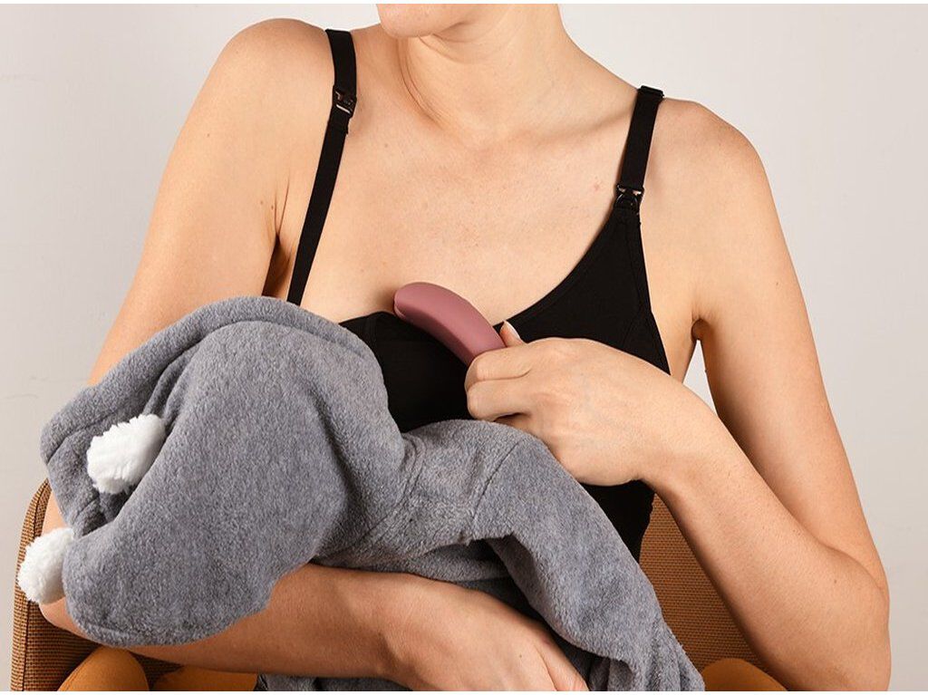 MASSAJADOR DE LACTA&Ccedil;&Atilde;O MOMCOZY AQUECEDOR 2 EM 1 ROSA image number 6