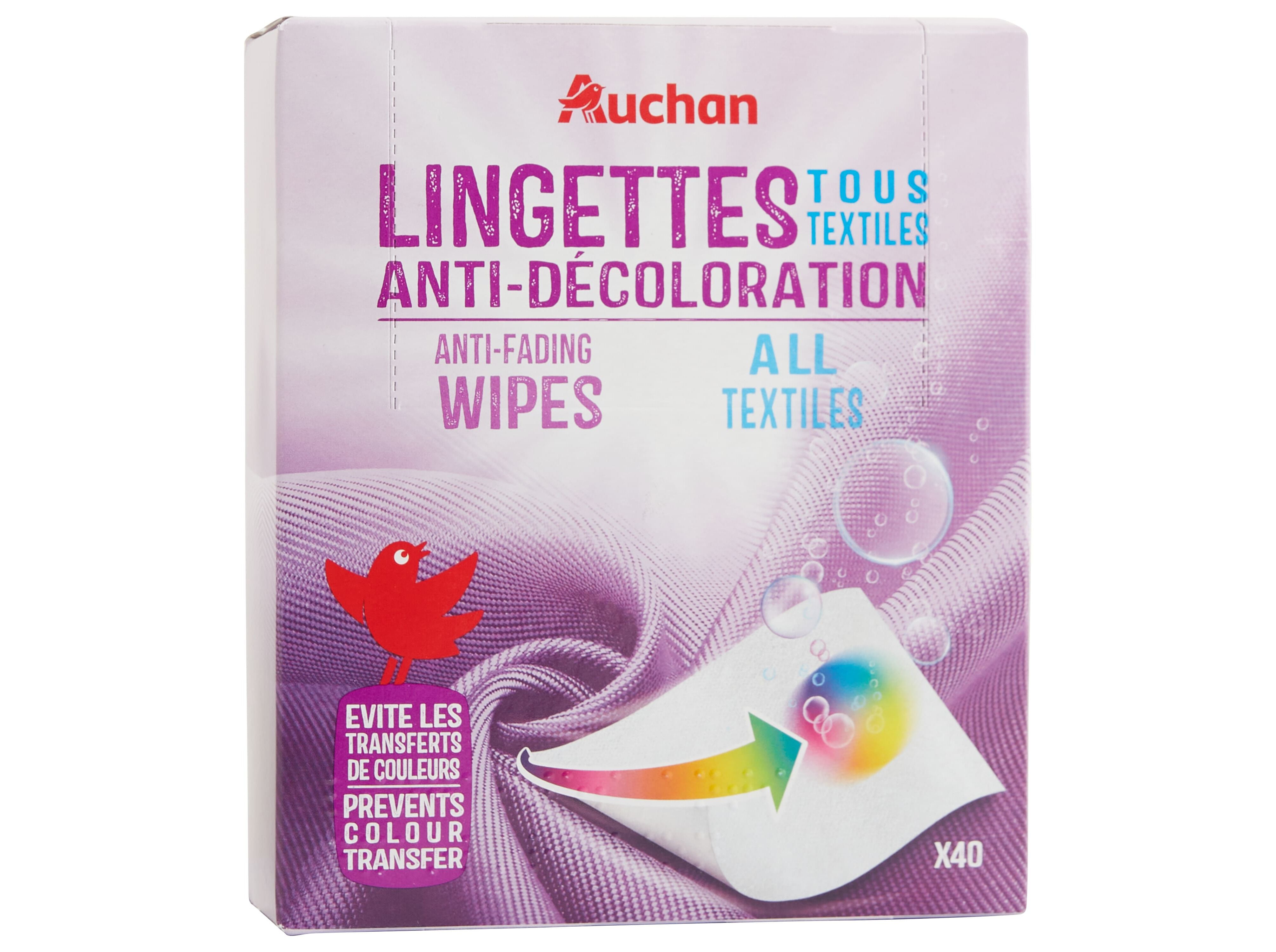 TOALHITAS ROUPA AUCHAN ANTI-DESCOLORA&Ccedil;&Atilde;O 40UN image number 1