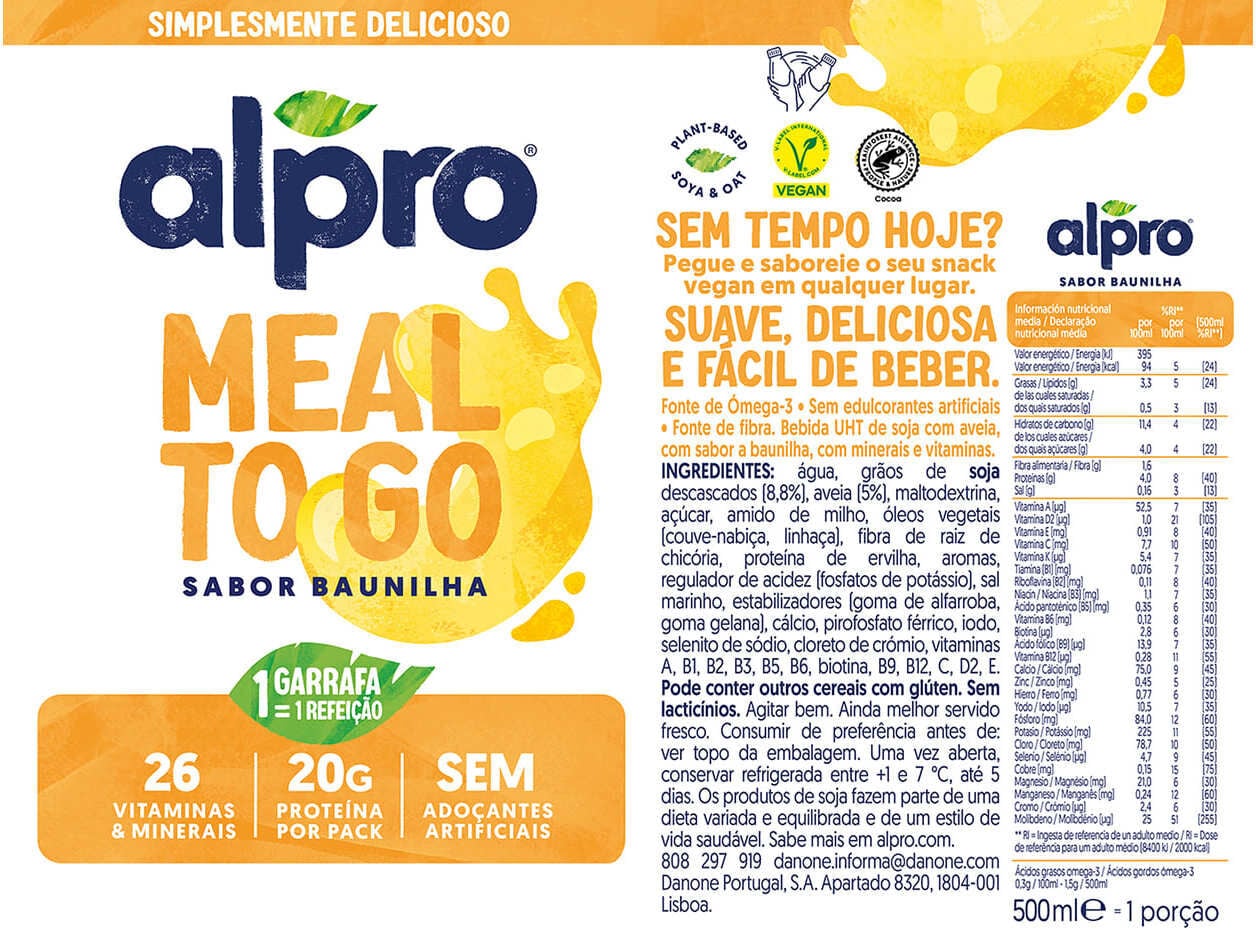 YOFU LIQUIDO ALPRO MEAL TO GO BAUNILHA 500ML image number 1