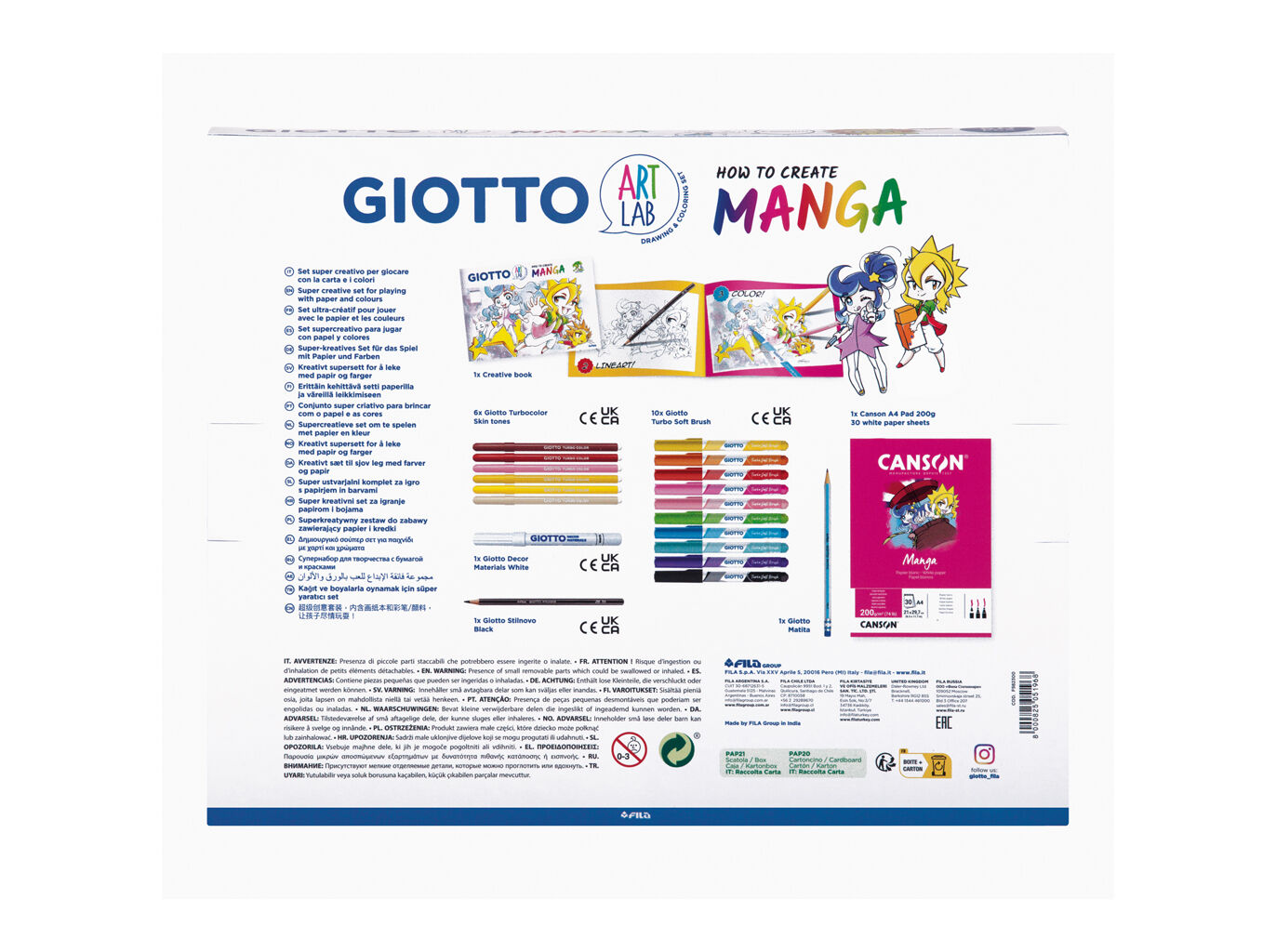 CONJUNTO DE PINTURA ART LAB GIOTTO MANGA image number 1