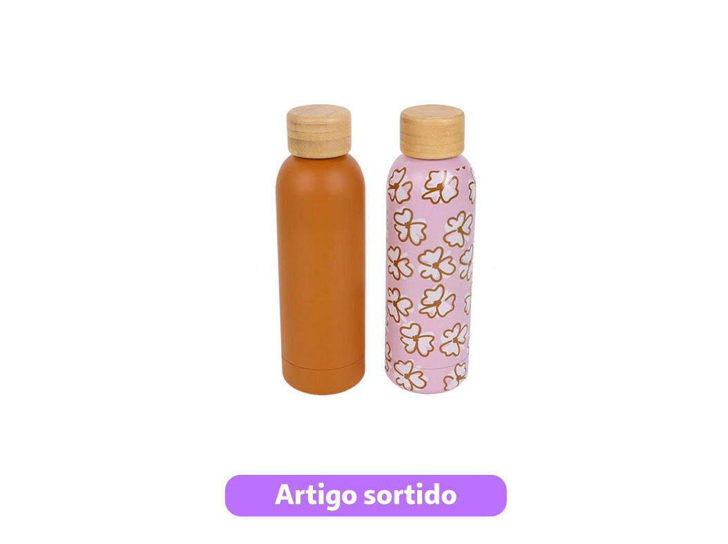 GARRAFA ISOT&Eacute;RMICA ACTUEL COM TAMPA BAMBOO 0.5L MODELOS SORTIDOS image number 0