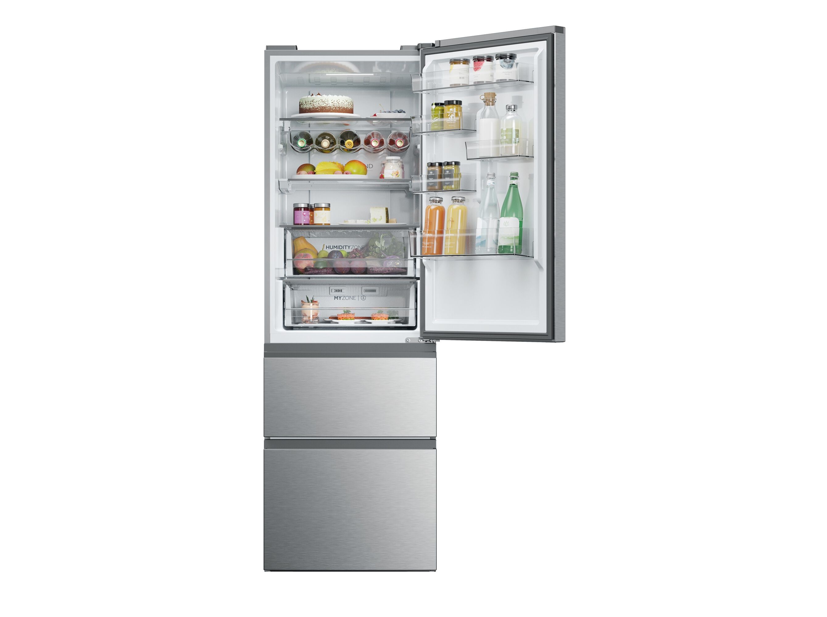 FRIGOR&Iacute;FICO COMBINADO HAIER HTW5618CNMG NO FROST C 360L INOX image number 3