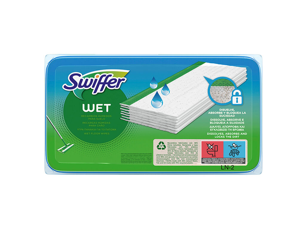 RECARGA DE MOPA SWIFFER HUMIDAS 24 PANOS image number 1