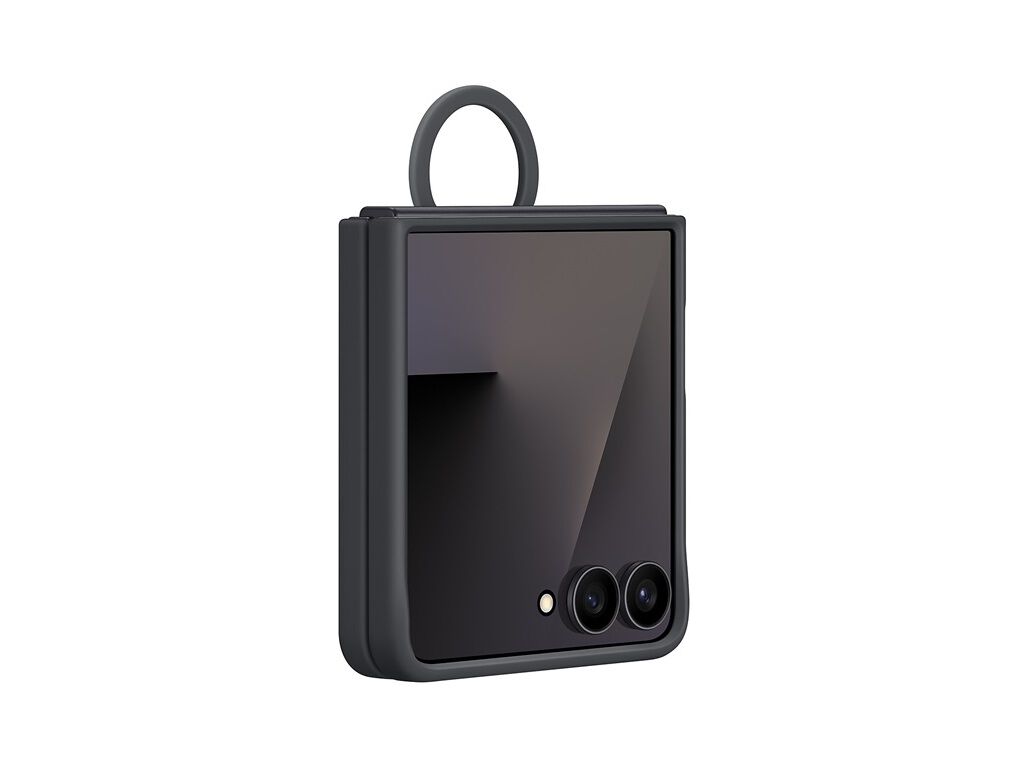 CAPA SAMSUNG SILICONE COM ANEL FLIP 7 PRETA image number 3