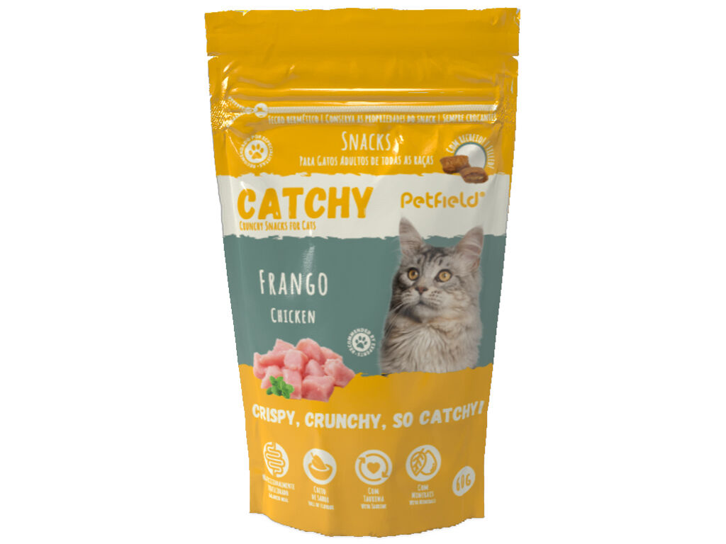 SNACKS P/GATO PETFIELD CATCHY CHICKEN 60GR