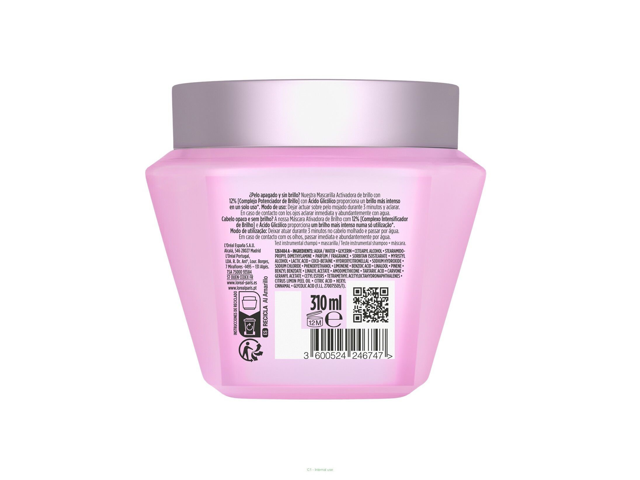 M&Aacute;SCARA ELVIVE GLYCOLIC GLOSS 310ML image number 1