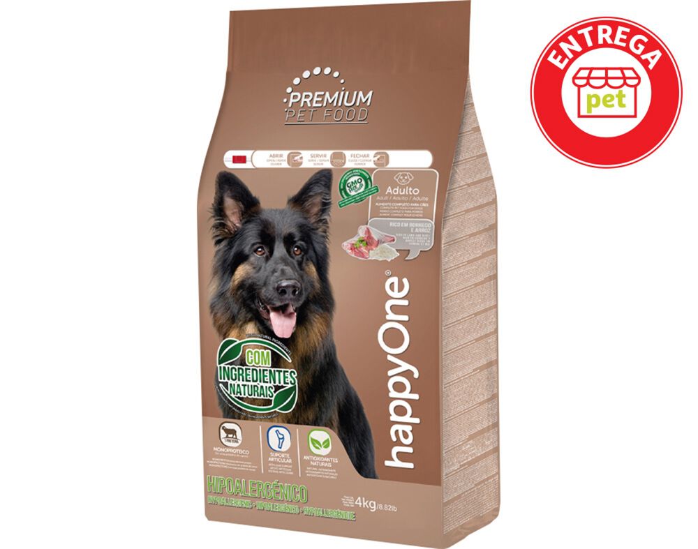 RA&Ccedil;&Atilde;O PARA C&Atilde;O HAPPYONE PREMIUM HIPOALERG&Eacute;NICA BORREGO 4KG image number 1