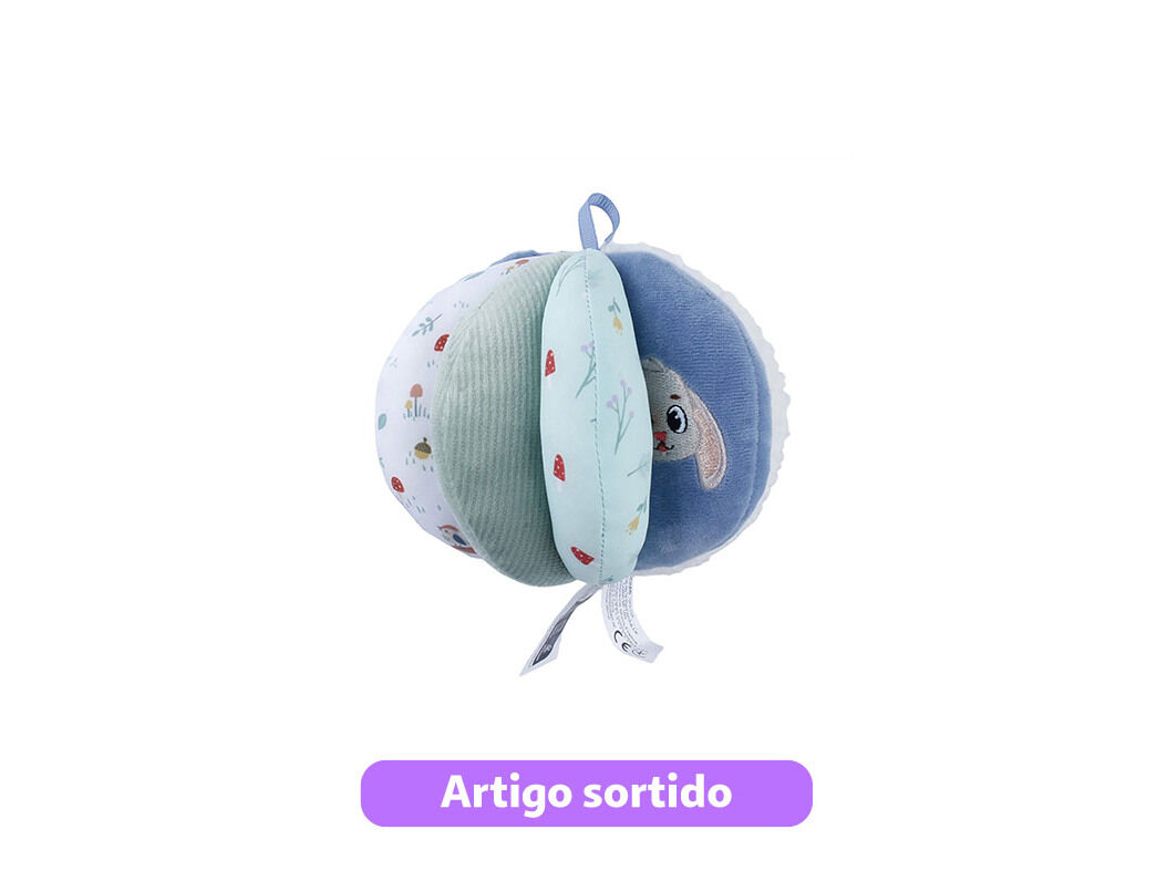 BOLA ACTIVIDADES ONE TWO FUN EM TECIDO 10CM CORES SORTIDAS