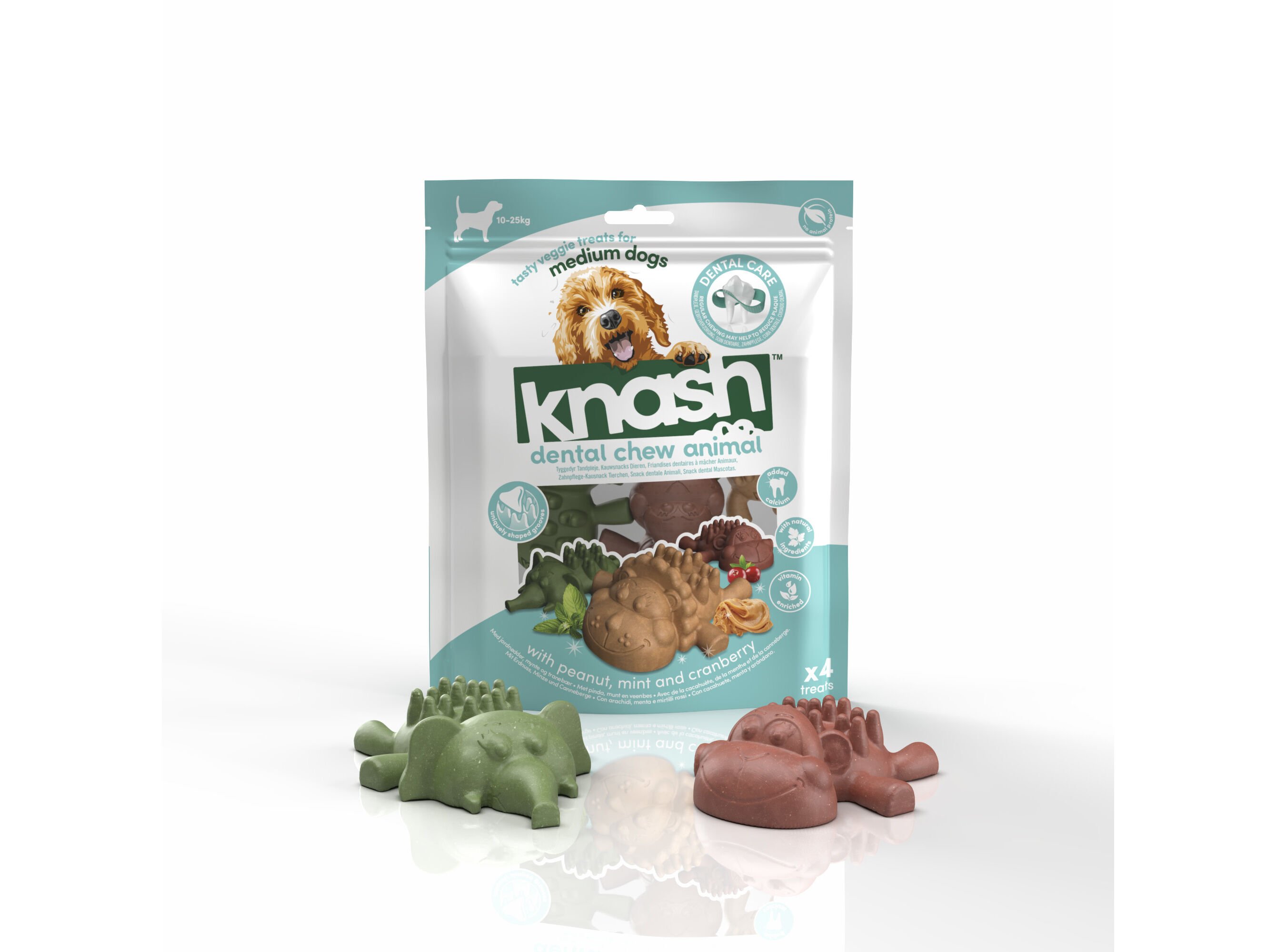SNACK DENTAL C&Atilde;O KNASH CHEW ANIMALS 240G 4UN image number 0