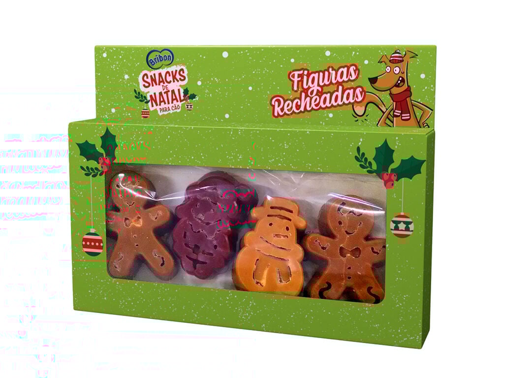 SNACKS NATAL PARA C&Atilde;O BRIBON FIGURAS RECHEADAS