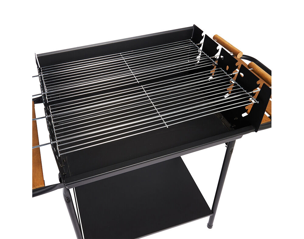 BARBECUE A CARV&Atilde;O GARDENSTAR COM 2 GRELHAS PRETO 93.5.X56.X125CM image number 1