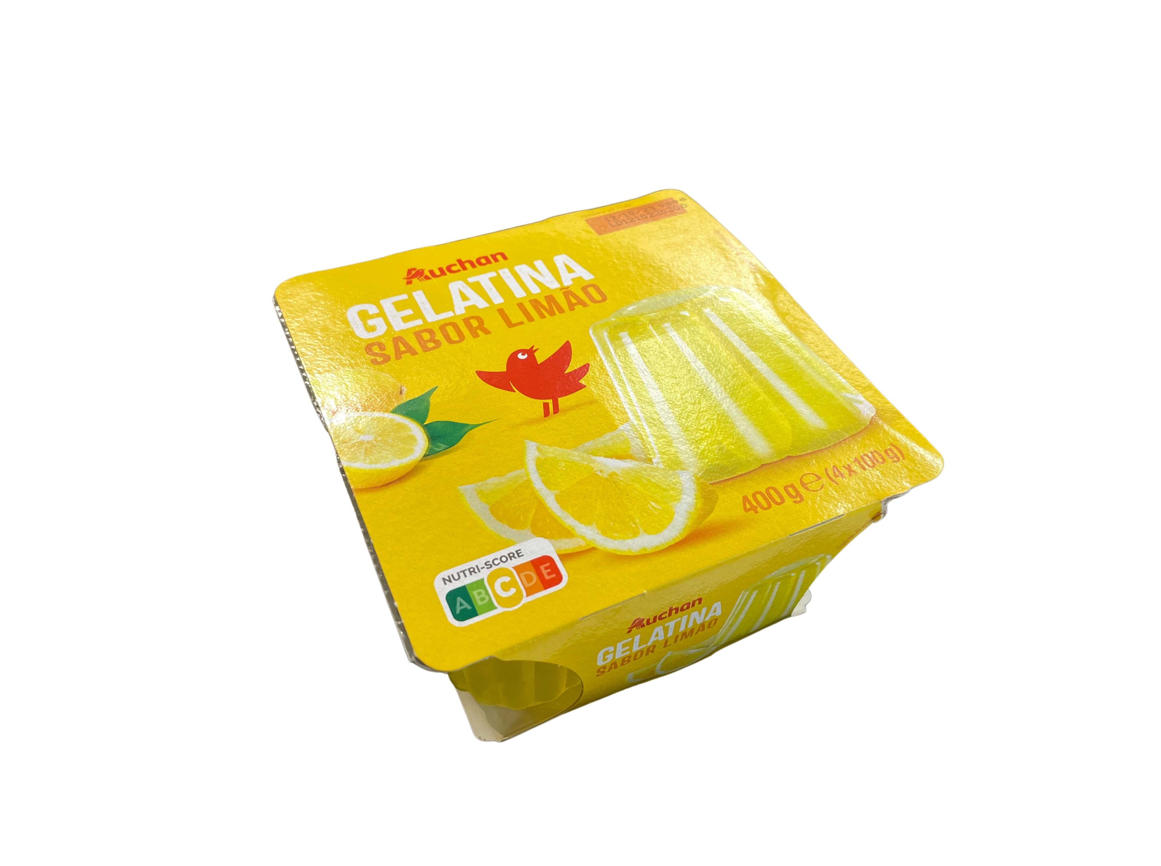 GELATINA AUCHAN LIM&Atilde;O 4X100G