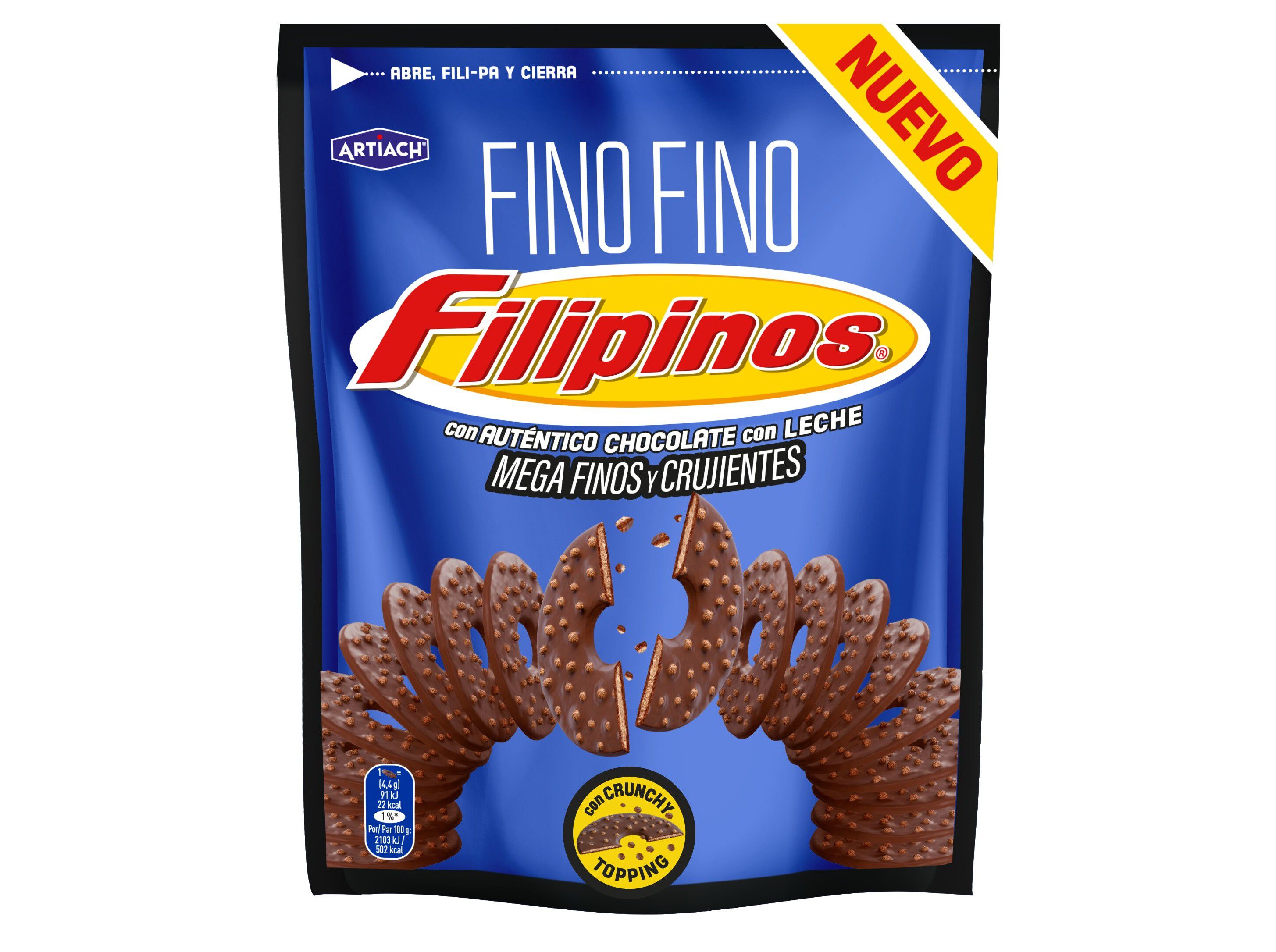 BOLACHA FILIPINOS FINO FINO CHOCOLATE LEITE 87G image number 1
